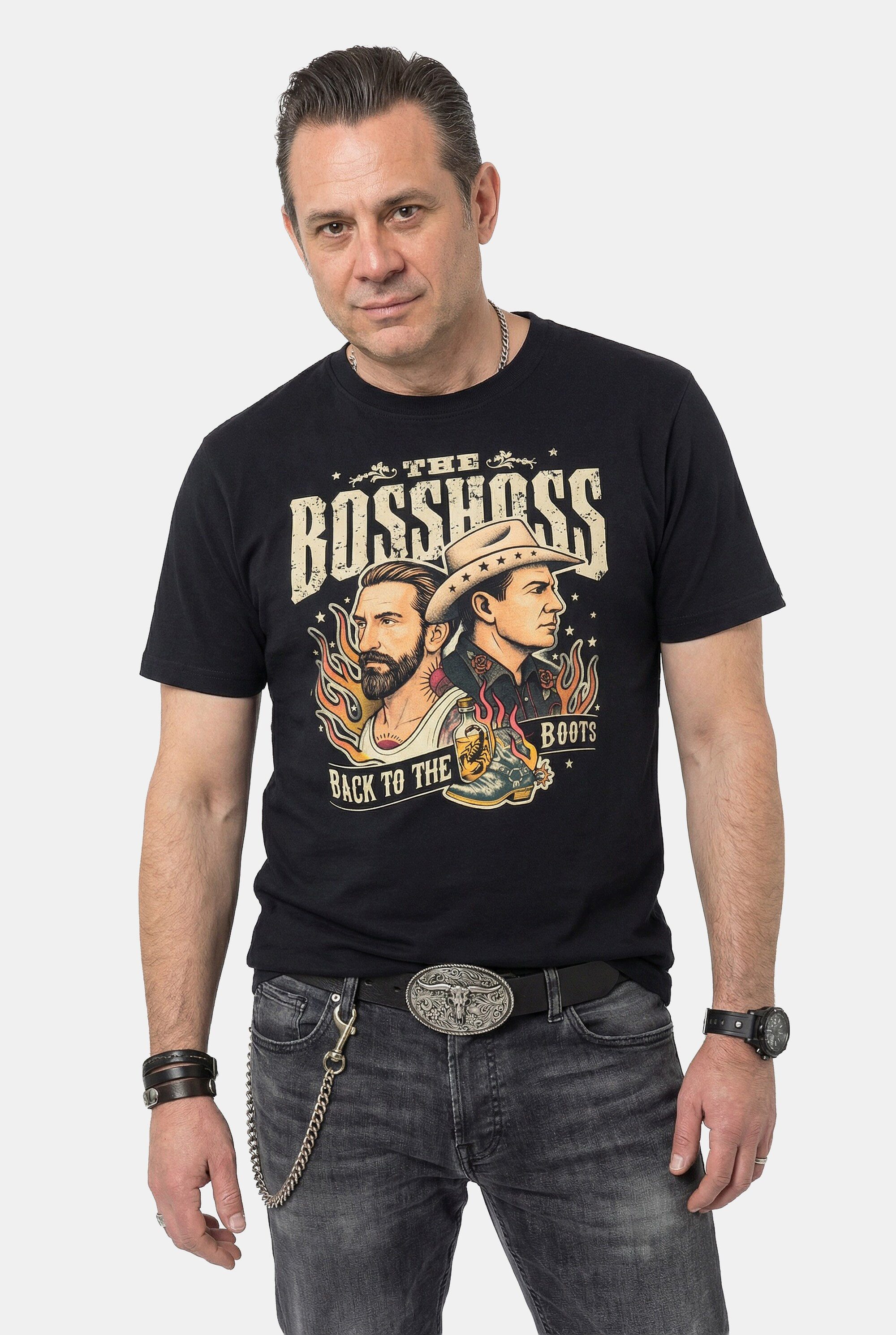 JP1880 T-Shirt T-Shirt Bandshirt Boss Hoss Halbarm bis 8 XL