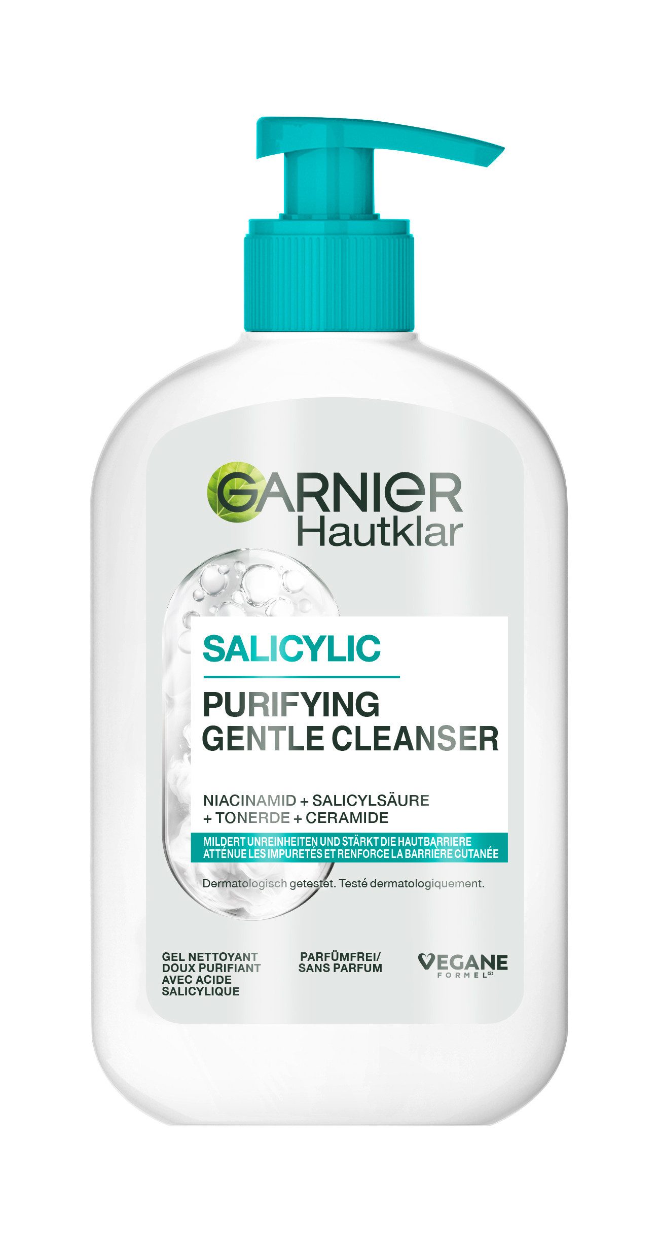 GARNIER Gesichts-Reinigungsschaum GARNIER HAUTKLAR SALICYLIC PURIFYING GENTLE CLEANSER, mit Hyaluron