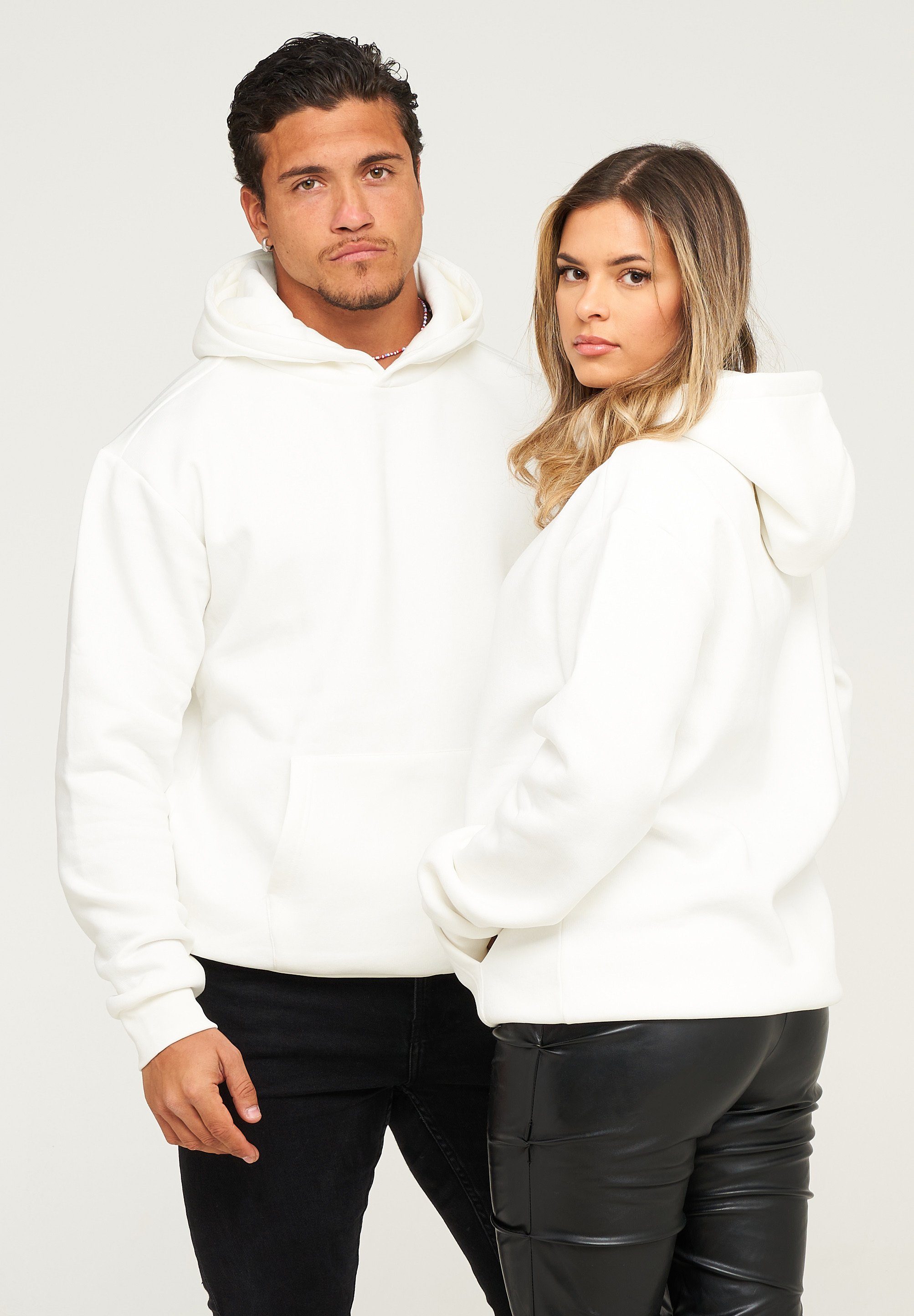 behype Hoodie BHPERTH Damen Basic Oversized Kapuzensweatshirt Raglan Kapuzenpullover Sweater