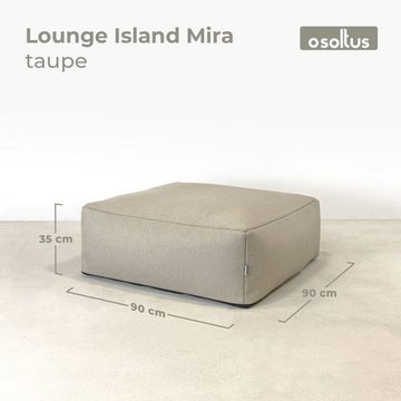 osoltus Gartenlounge-Set osoltus Premium Modular Lounge Hocker Sitzelement Olefin taupe beige