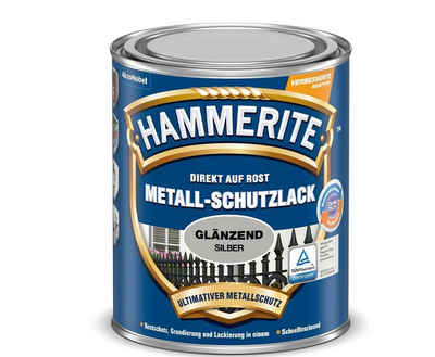 Hammerite  Metallschutzlack silber glänzend / 66096, hochgradig Witterungsbeständig, Wasserabweisend