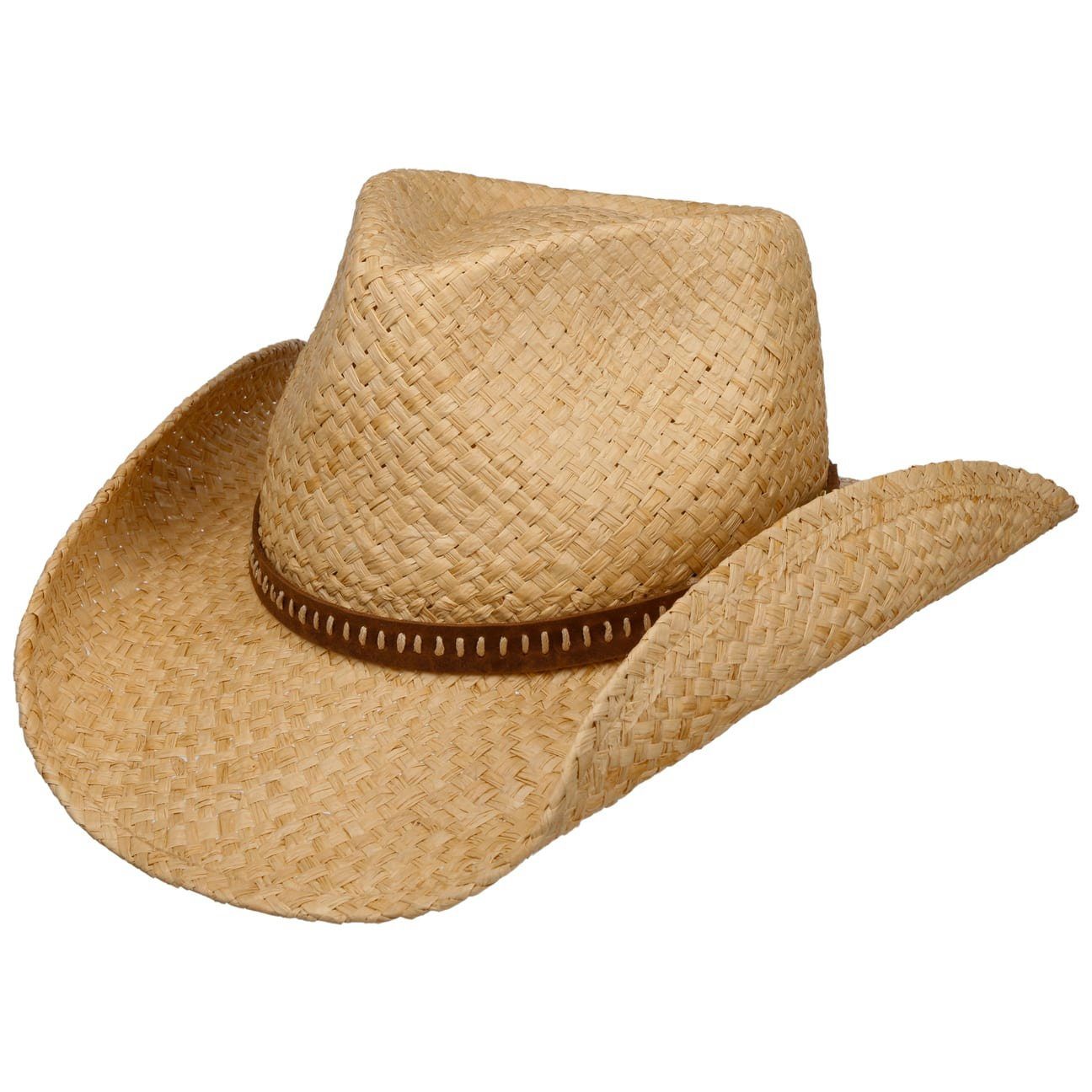 Stetson Sonnenhut (1-St) Raffiastrohhut mit Lederband