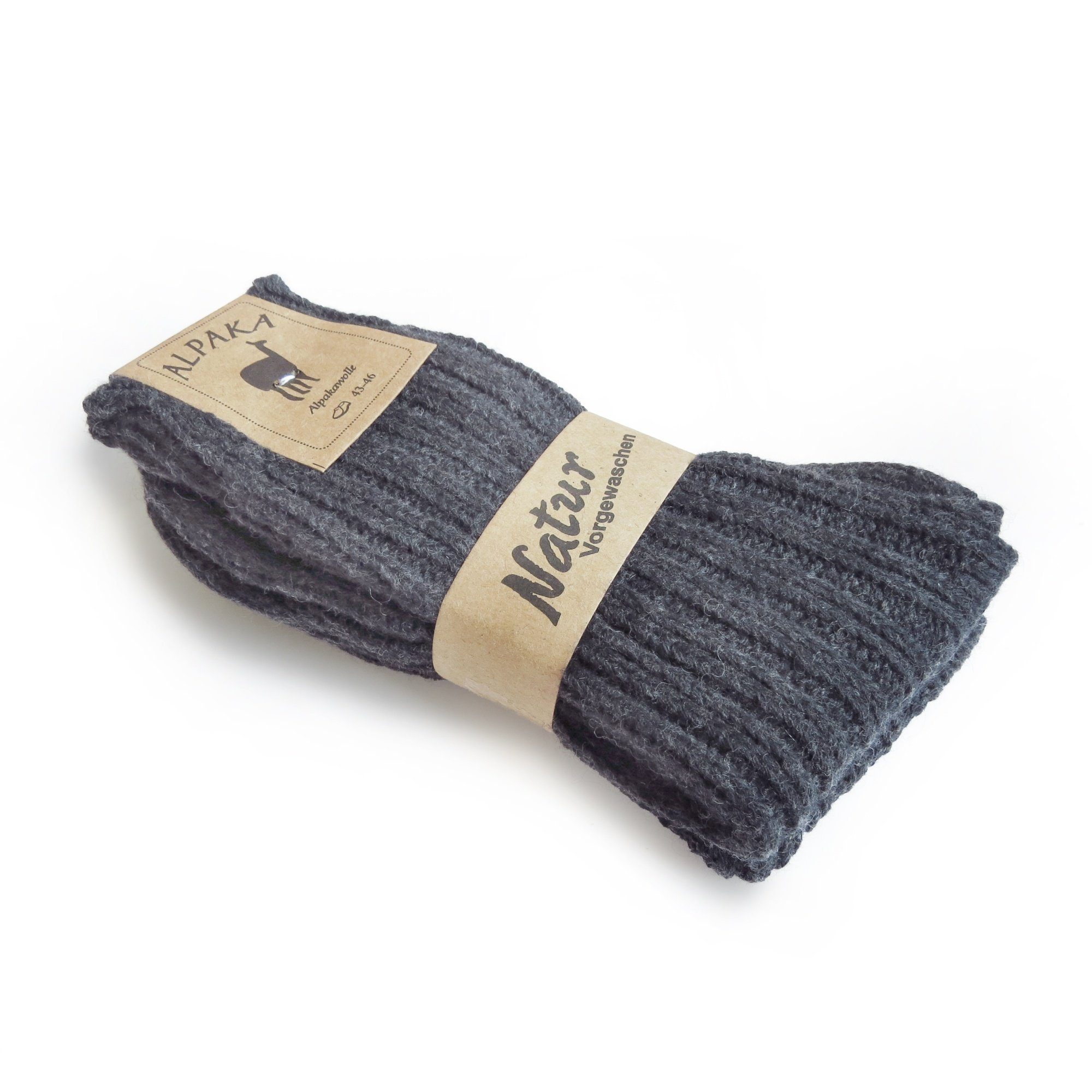 Sonia Originelli Norwegersocken 2 Paar 2er-Set "dick" Alpakawolle Alpakasocken Winter schwarz Unisex