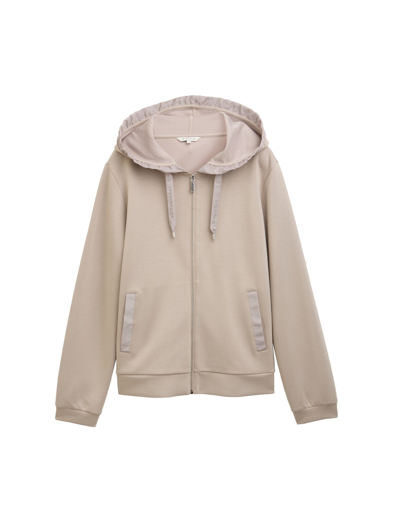 TOM TAILOR Sweatjacke Strick & Sweatshirts Hoodie Sweatjacke aus Scuba günstig online kaufen
