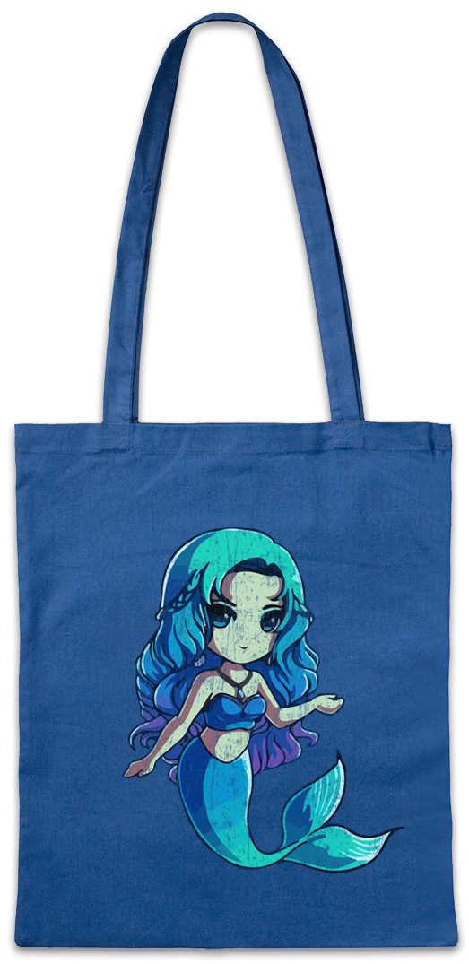 Urban Backwoods Beuteltasche Mermaid IV Stofftasche Tattoo Sailor Meerjungfrau Comic Anime Style (1-tlg), Newschool Oldschool Anker AnchormRockabella