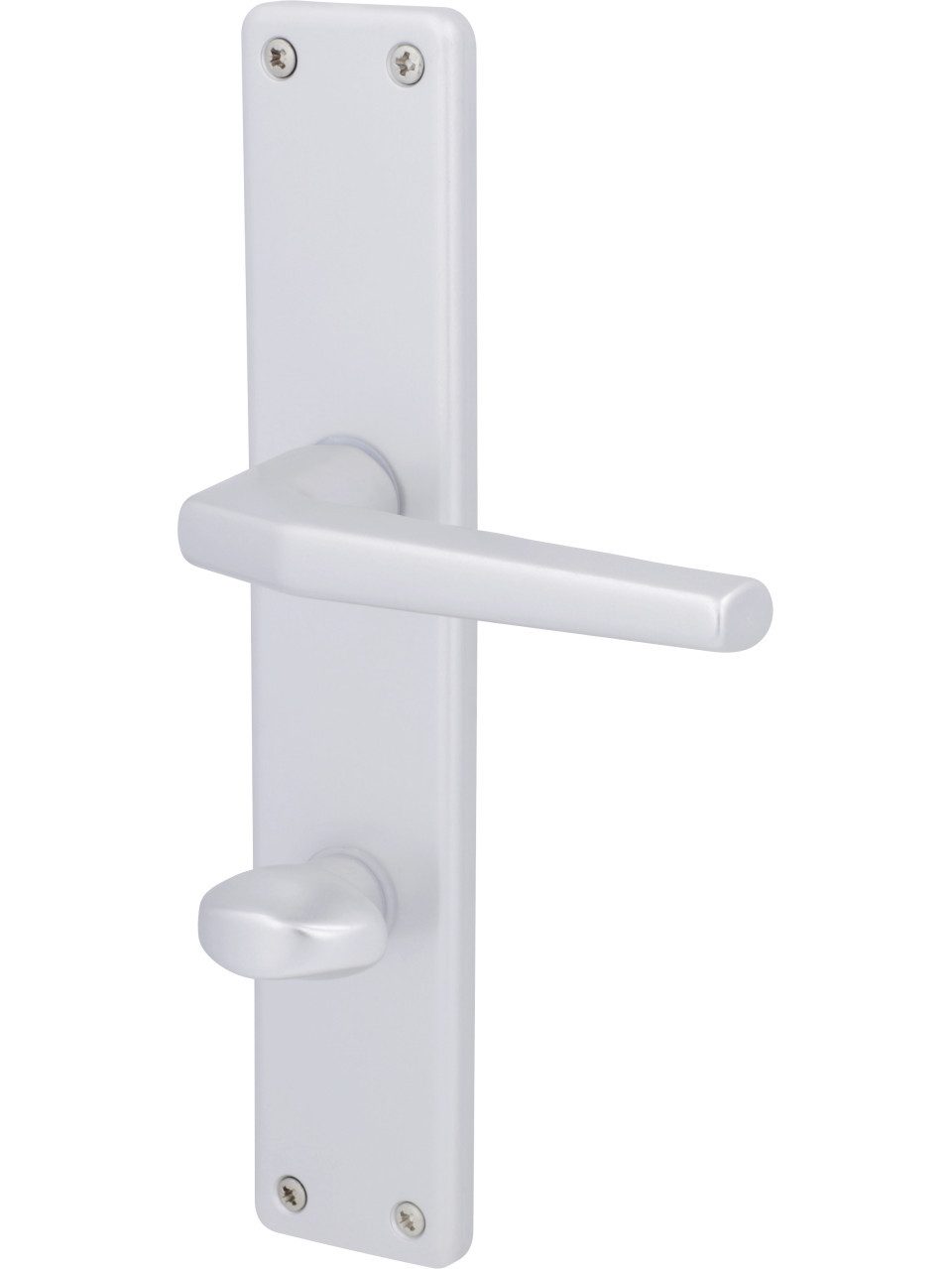 Alpertec Drückergarnitur Alpertec WC-Langschildgarnitur Tanja Aluminium F1