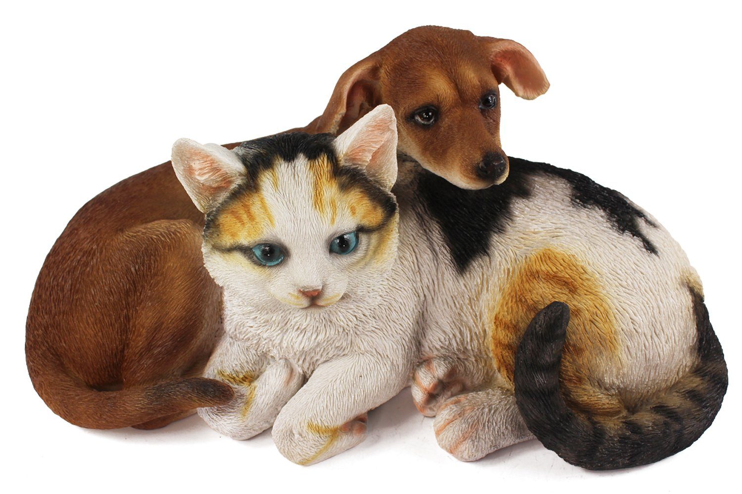 Arnusa Gartenfigur Hund und Katze Dekofigur 34 cm, wie echt Gartendekoratio günstig online kaufen