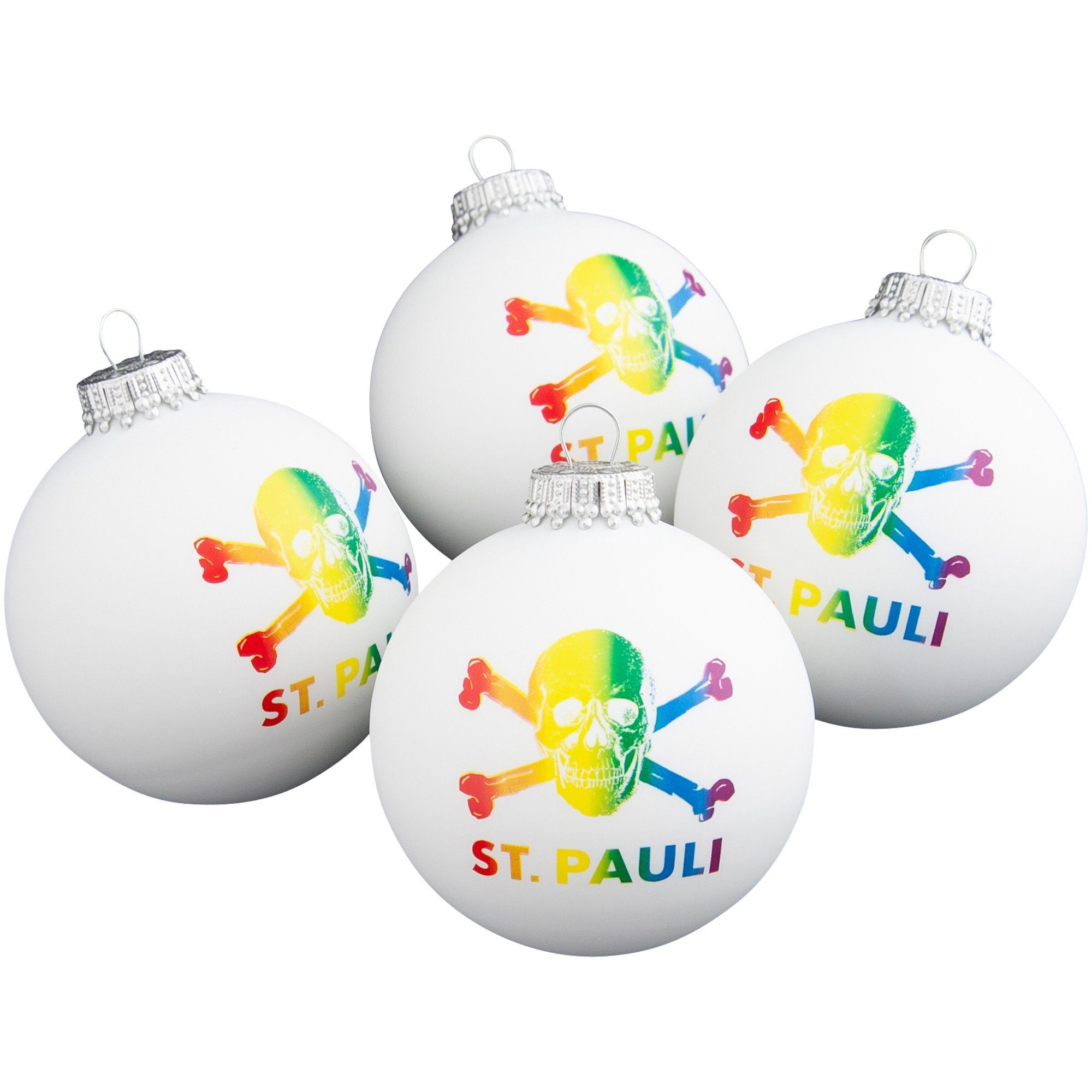 Pauli Christbaumkugeln St. Christbaumschmuck Weiß FC