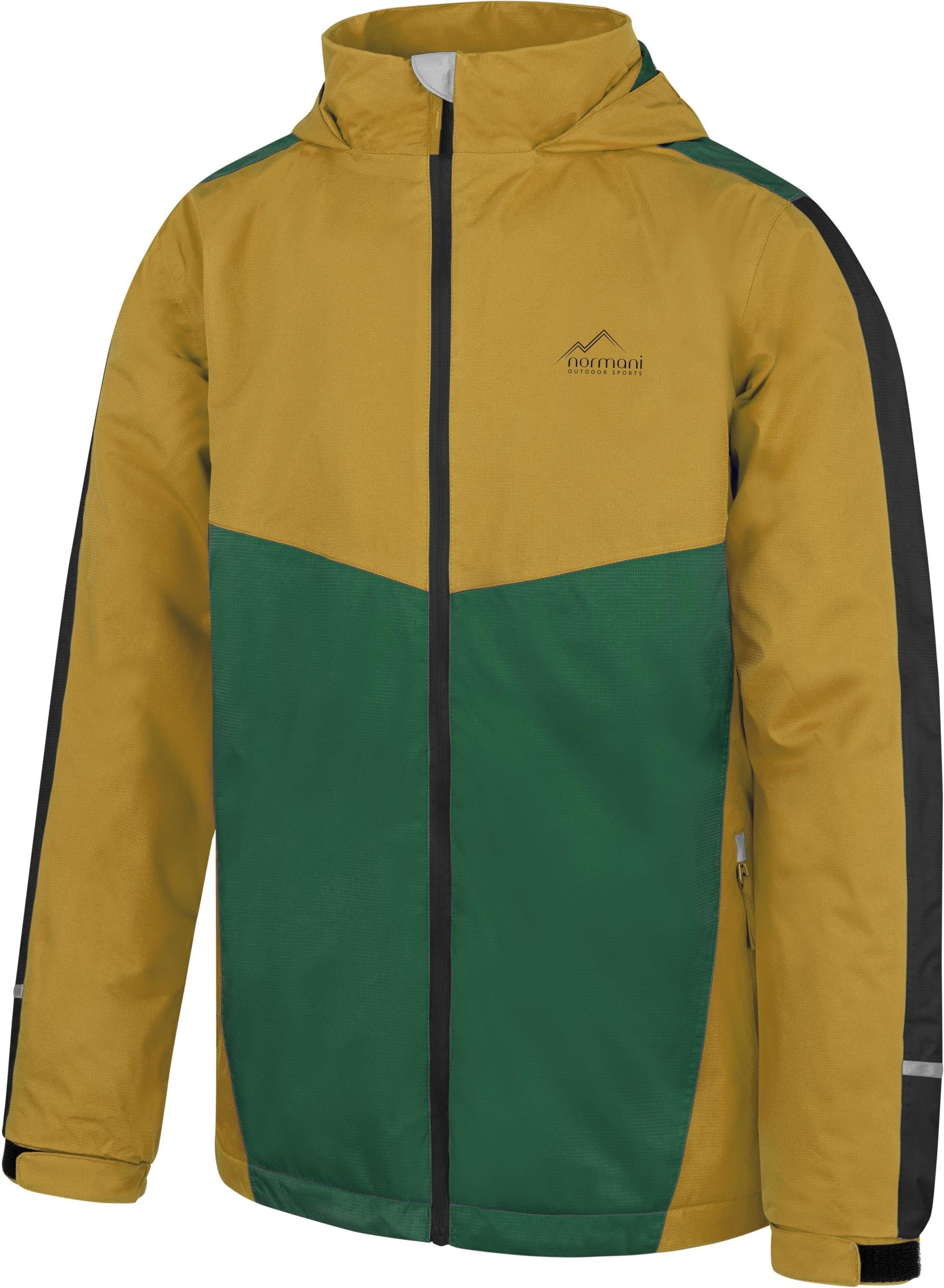 normani Regenjacke Kinder Regenjacke Puyallup Wasserdichte Sommerjacke, ungefütterte Outdoorjacke mit Reflektoren