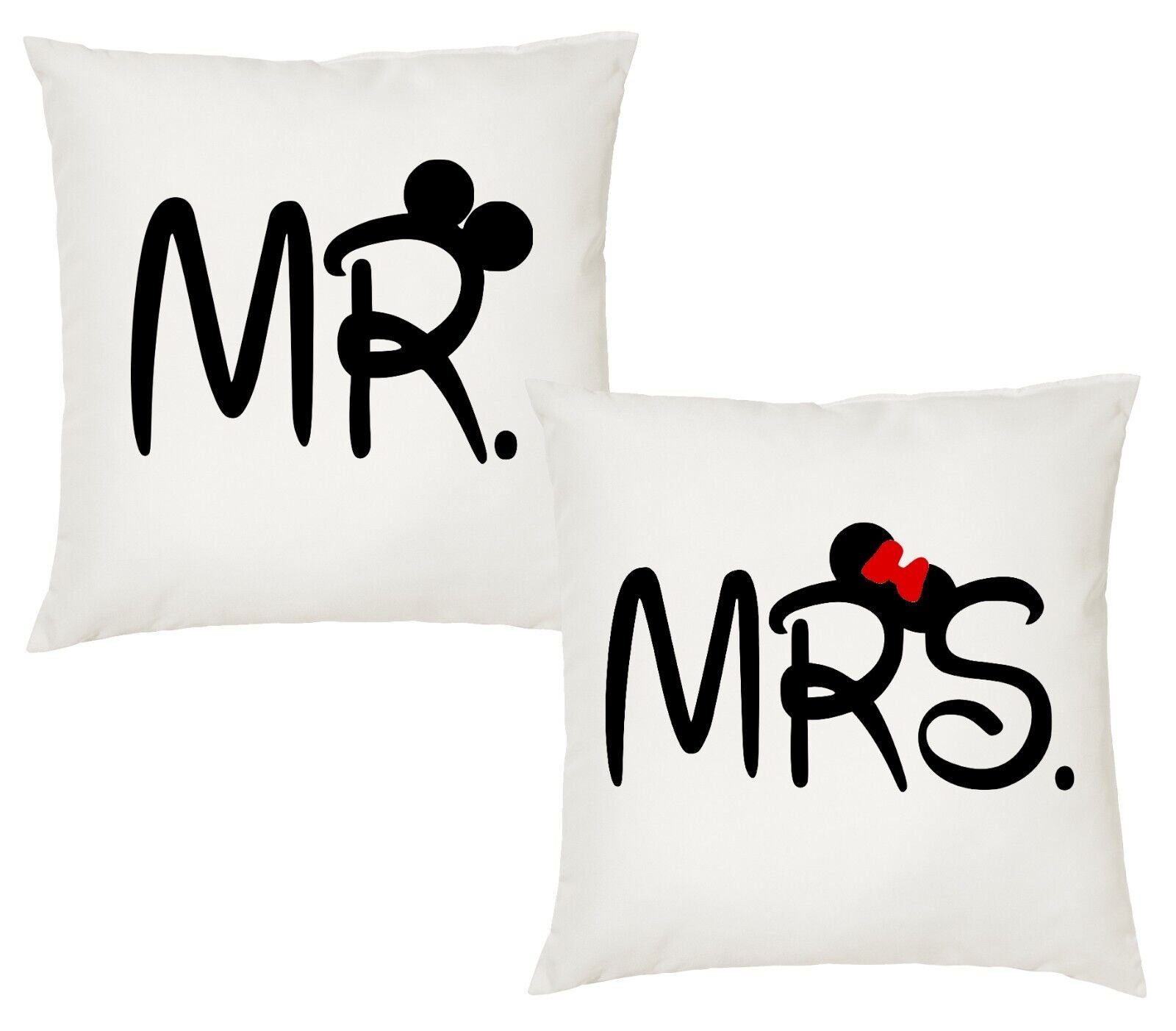 Couples Shop Dekokissen MR & MRS 40x40cm mit Füllung Zierkissen Dekokissen, mit modischen Druck