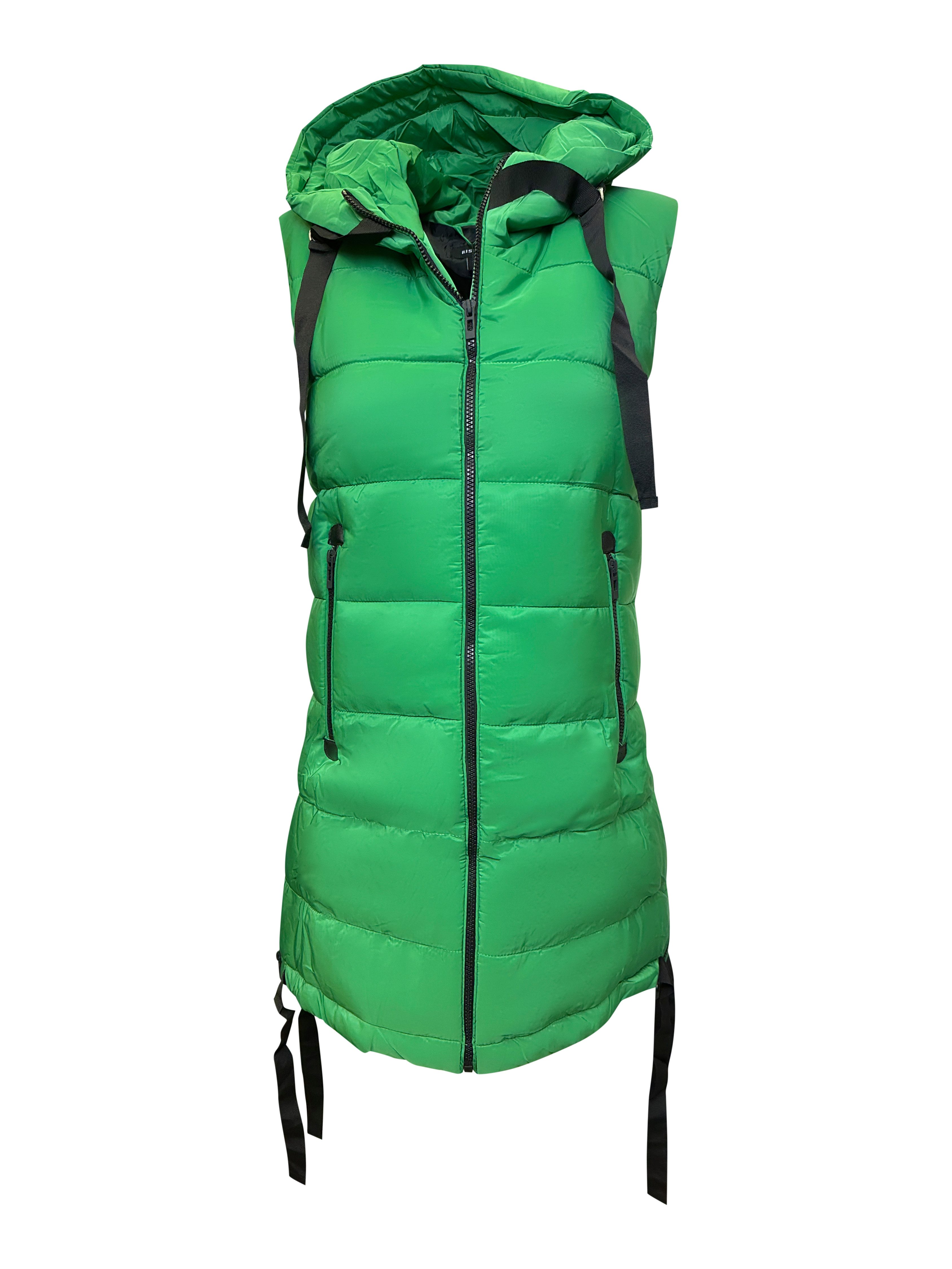 Worldclassca Longweste Worldclassca STEPPWESTE LANG KAPUZE OUTDOOR ÄRMELLOS ÜBERGANGSJACKE