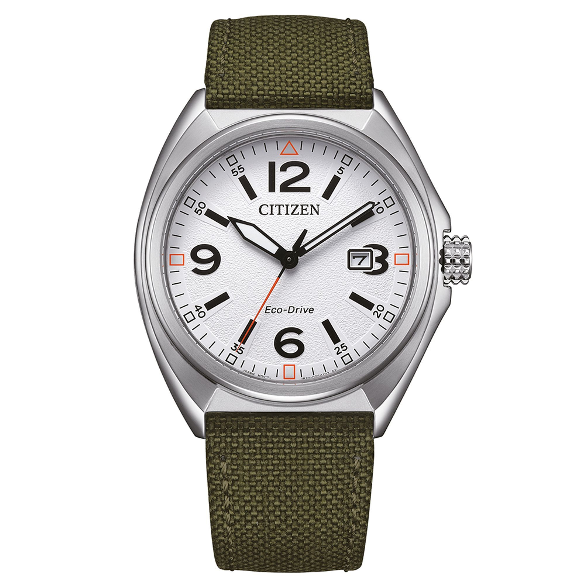 Citizen Quarzuhr AW1571-09A AW1571-09A, Citizen AW1571-09A Uhr Herrenuhr Textil Datum grün
