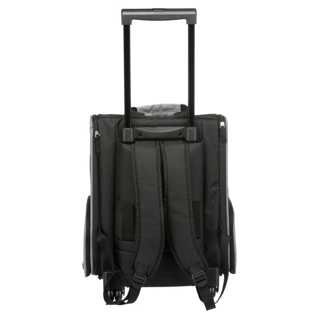 TRIXIE Hunde-Transportbox Trolley - schwarz/grau - 32 × 45 × 25 cm