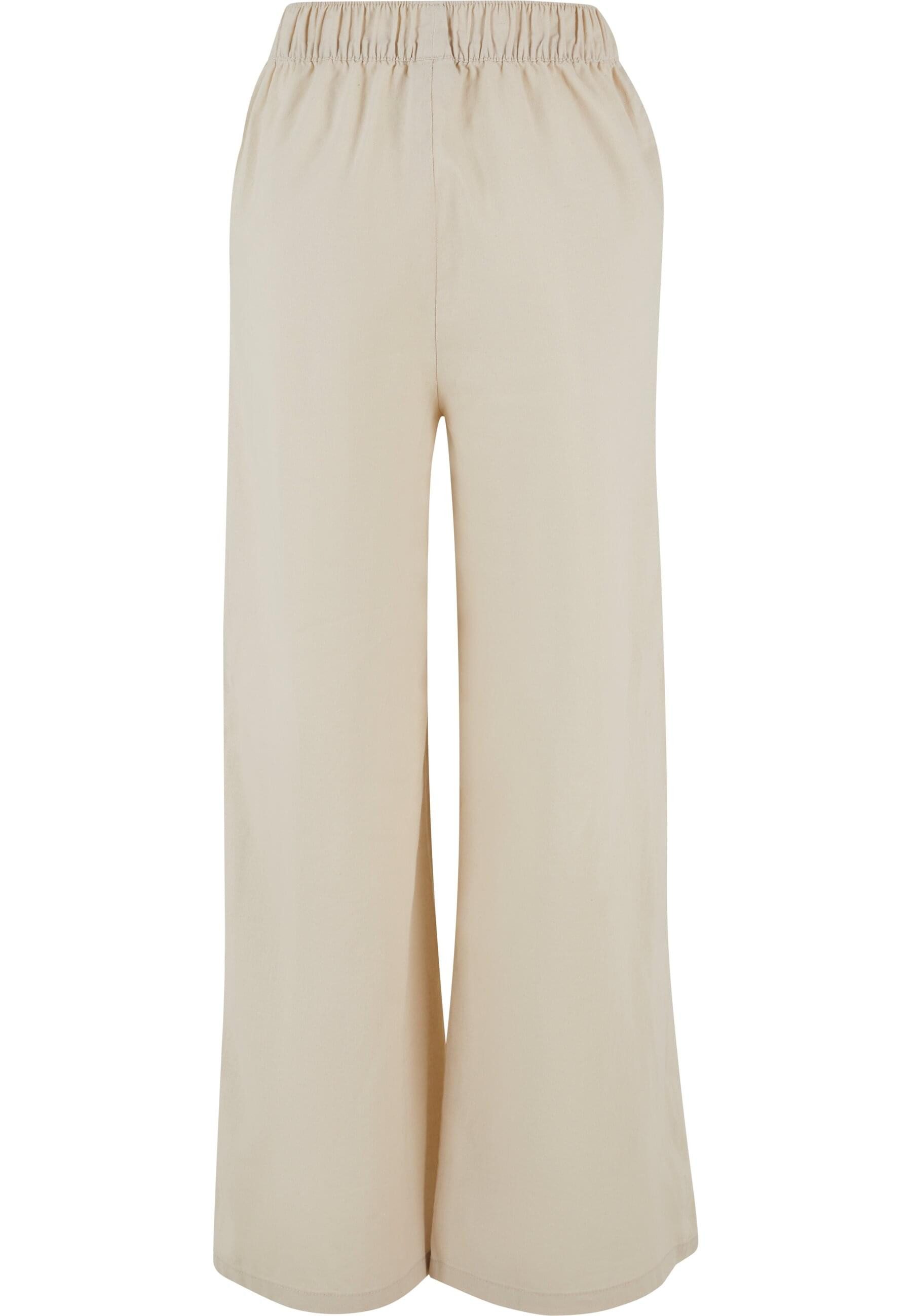 URBAN CLASSICS Stoffhose Urban Classics Damen Ladies Linen Mixed Wide Pants günstig online kaufen