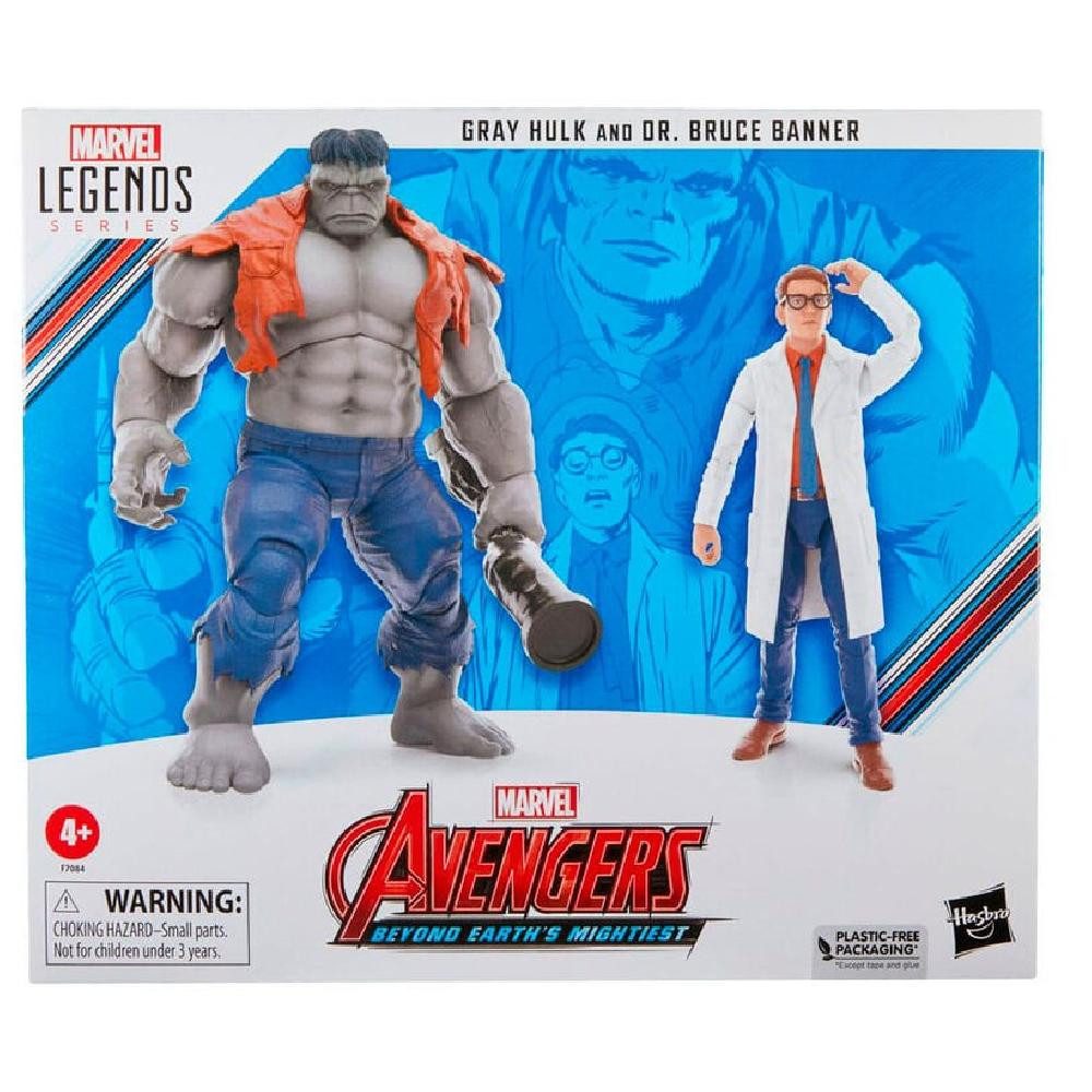 Hasbro Actionfigur Marvel Avengers Beyond Earths Mightiest Gray Hulk & Dr. Bruce Banner F