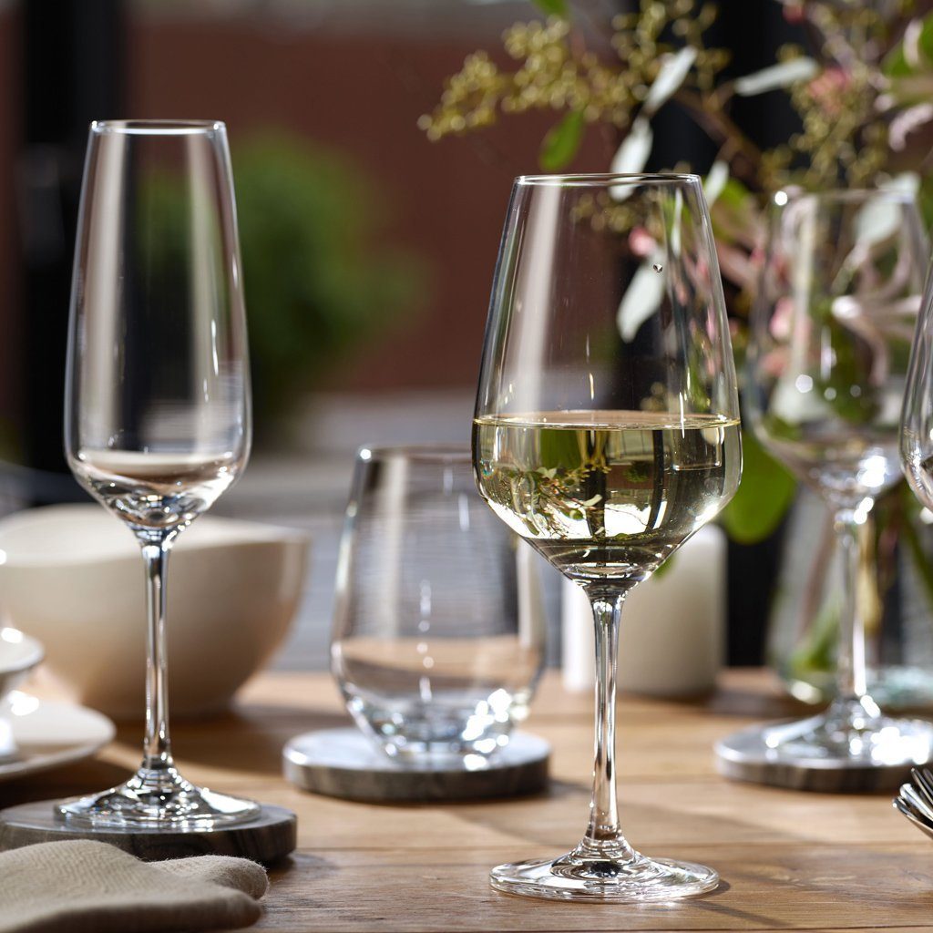 like. by Villeroy & Boch Sektglas Essential Sekt-/Champagnerglas, 4 Stück 231mm, 4-tlg., Glas, Kristallglas, spülmaschinenfest, Made in Germany