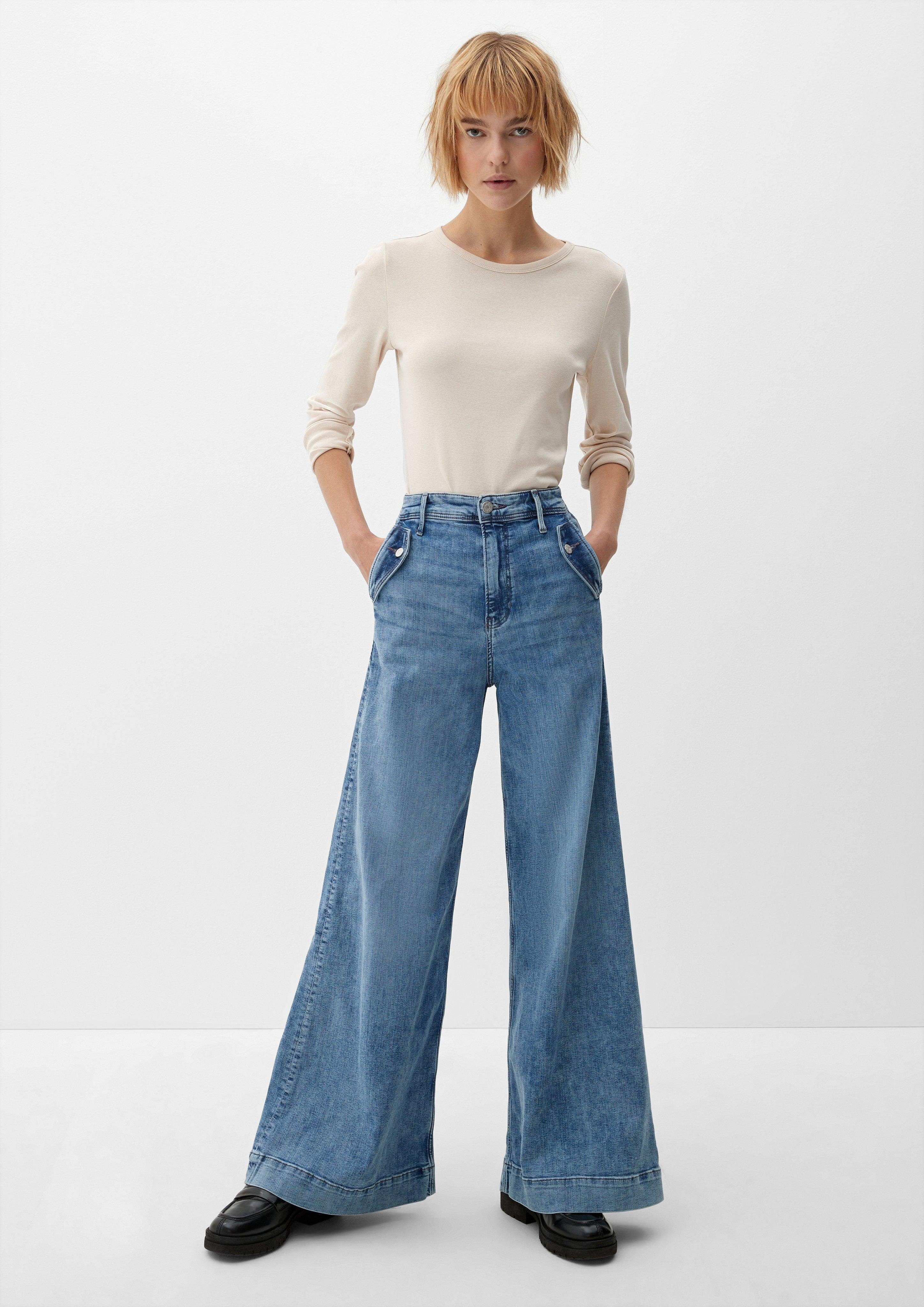Waschung Leg Fit Wide High Regular / hellblau / s.Oliver Jeans Rise / 5-Pocket-Jeans Suri
