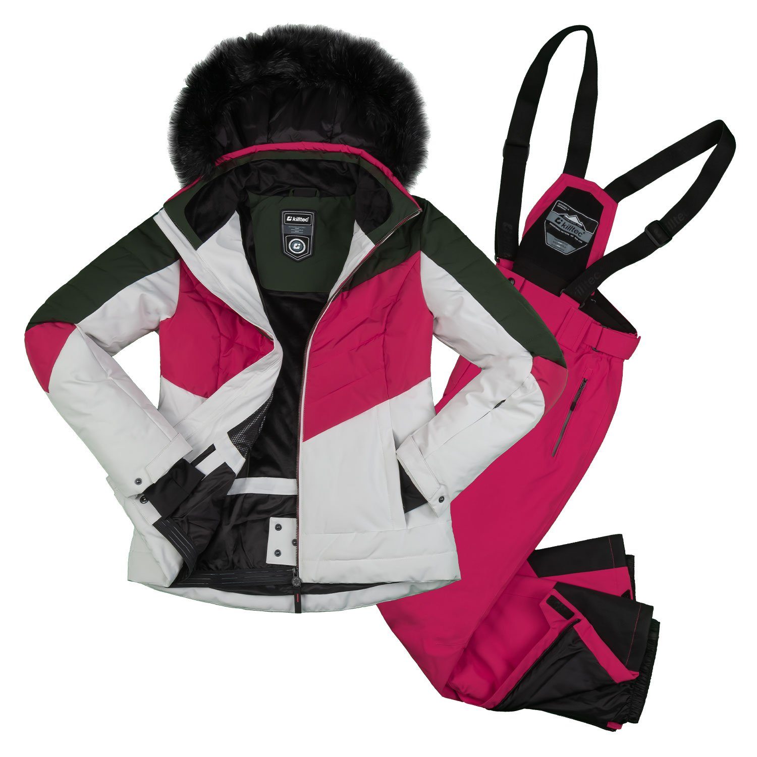 Killtec Skianzug Damen Skianzug Gr. 36 - 46 Pink rot weiß | Schneeanzüge