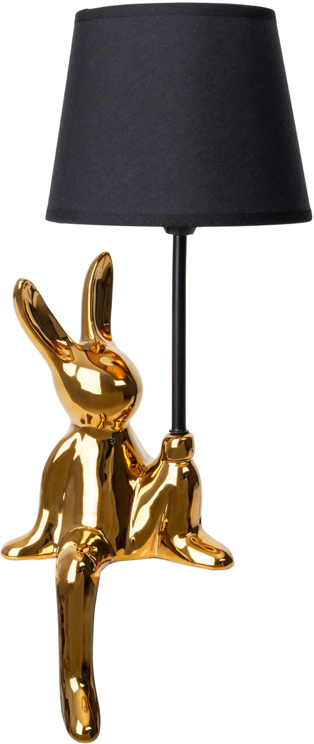 näve Tischleuchte Helge Hase, ohne Leuchtmittel, Osterhase, Keramikfuß, Tex günstig online kaufen