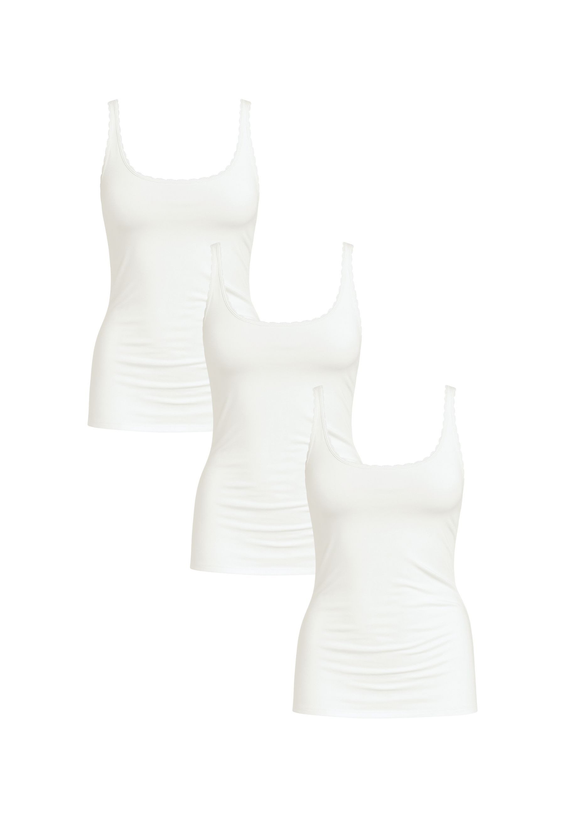 Diademita Tanktop COTTON LACE Tanktop Frauen 3er Pack (Set, 3-tlg., 3er Pac günstig online kaufen
