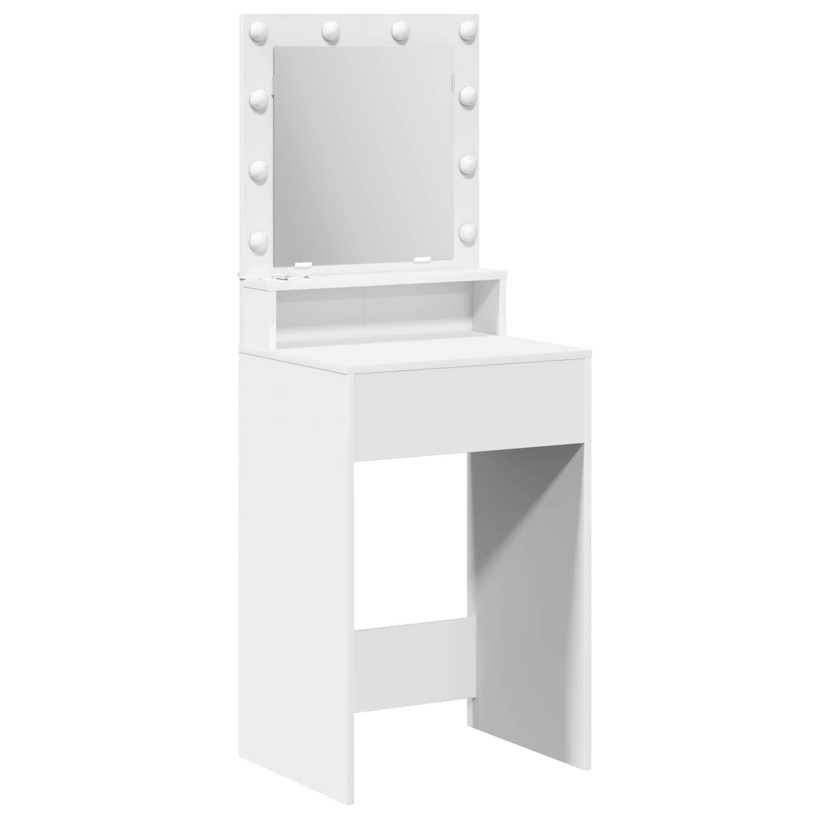 vidaXL Schminktisch Schminktisch Weiß 50 x 41 x 135 cm Holzwerkstoff (1-St)