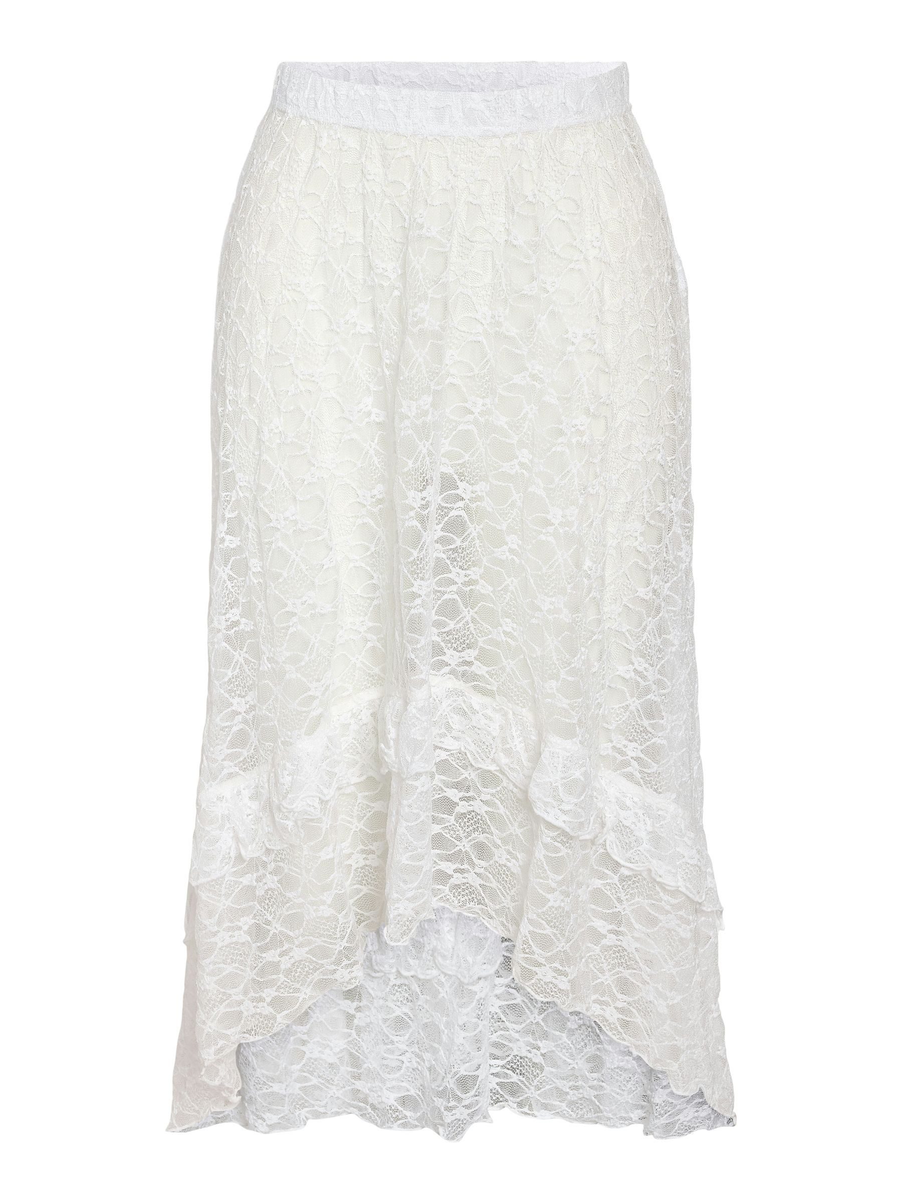 Sommerrock Elegantes Spitzen-Design mit asymmetrischem Saum