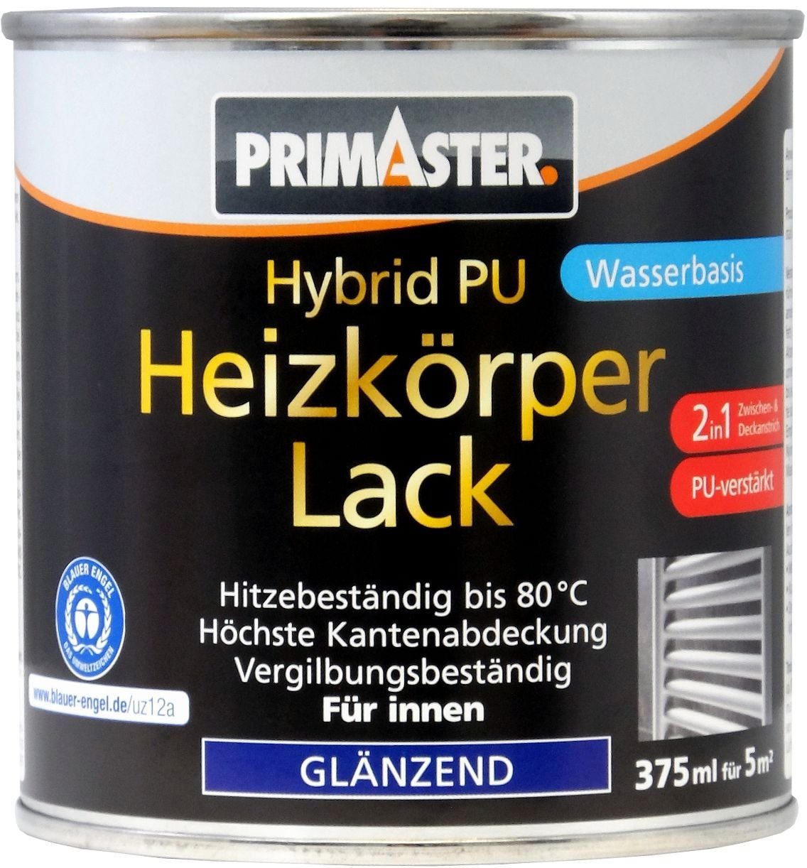 Heizkörperlack Primaster Hybrid-PU Heizkörperlack 375 weiß ml Primaster