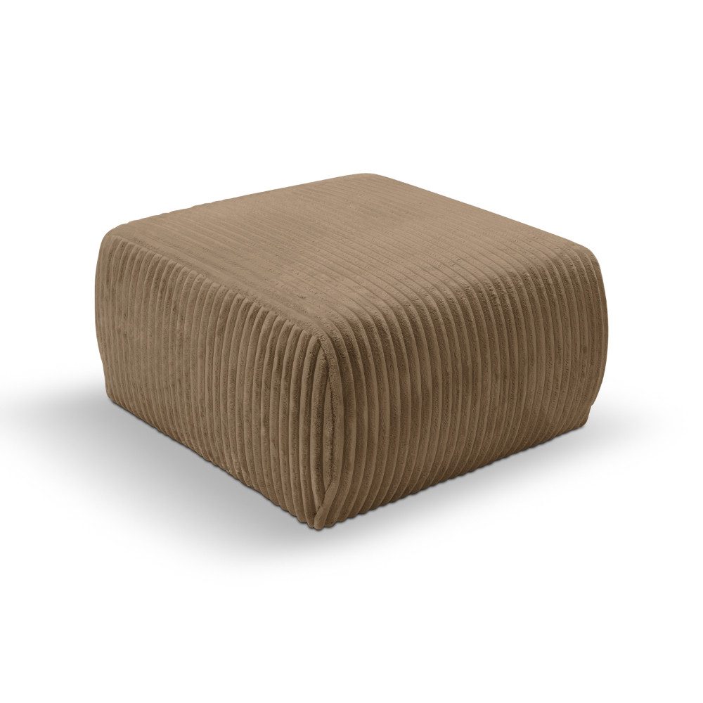 Goldstoff Pouf Hocker Wohnzimmer modern - Sitzhocker für Sofa & Couch (Ottoman Fußablage Design - Gepolsterter Relaxhocker mit Komfort, Sitzwürfel Allora modern - Bequemer Polsterhocker für Zuhause), Pouffe Wohnzimmer Hocker - Komfortabler Pouf für Sofa & Couch