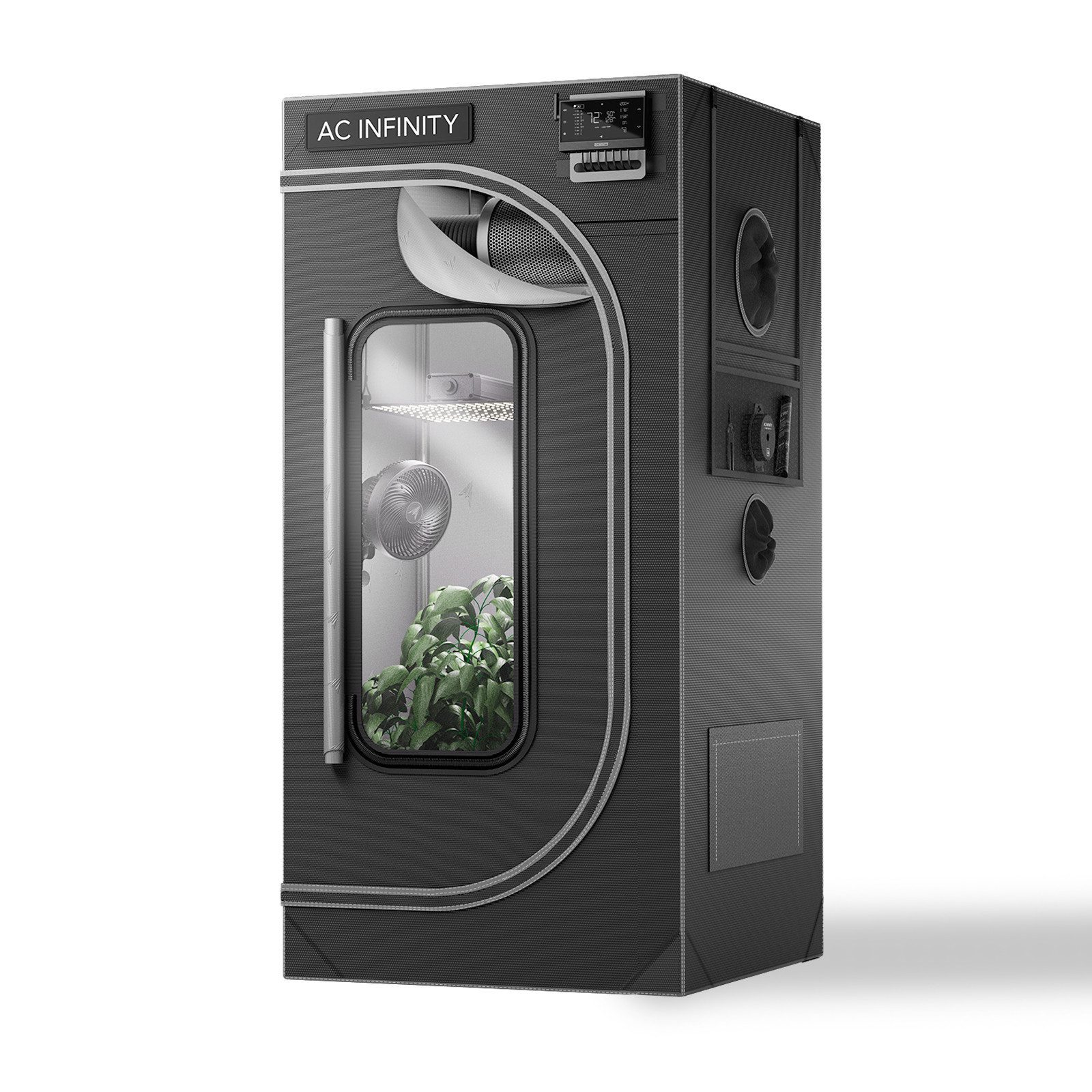 AC INFINITY Gewächshaus AC Infinity CLOUDLAB Advance Growzelt, BxTxH: 90 x 60 x 180 cm, BxLxH: 90 x 60 x 180 cm, CLOUDLAB 632 Gen 2 mit 2000D Mylar