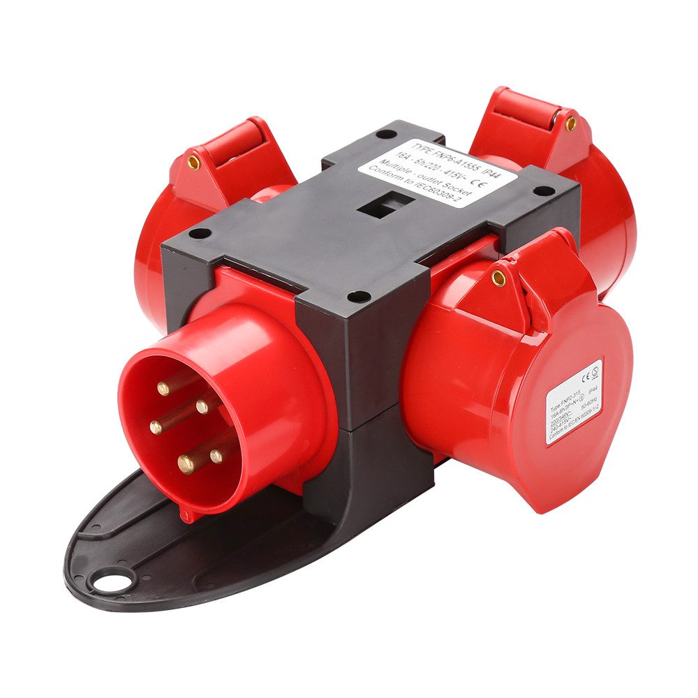Clanmacy Baustromverteiler Stromverteiler Adapter 3xCEE 400V/16A Verteiler CEE Розеткиverteiler