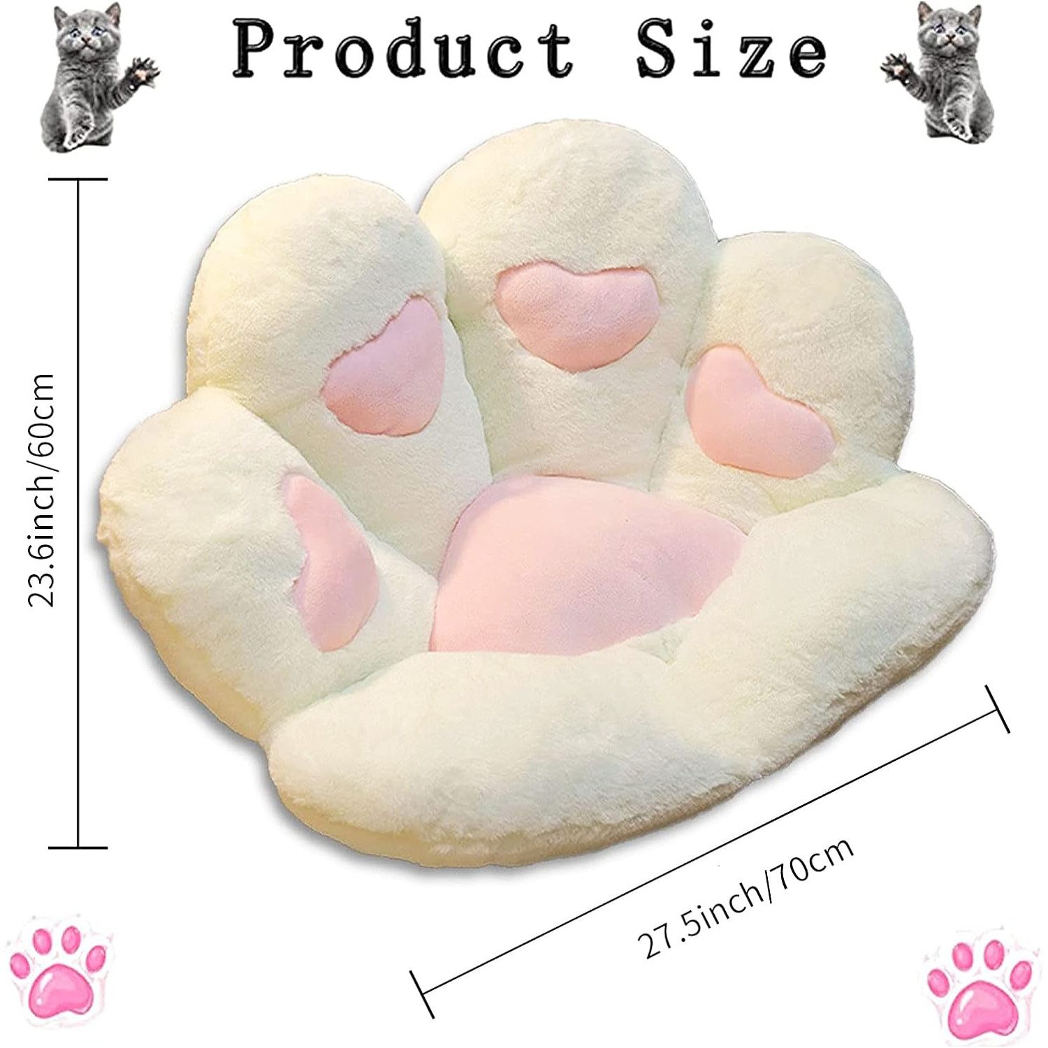 TUWENA Rückenkissen Niedliches Sitzkissen, Katzenpfoten, Faules Sofa in Katzenpfoten Form, Nap Kissen Spielzeug Geschenk Für Erwachsene Kinder