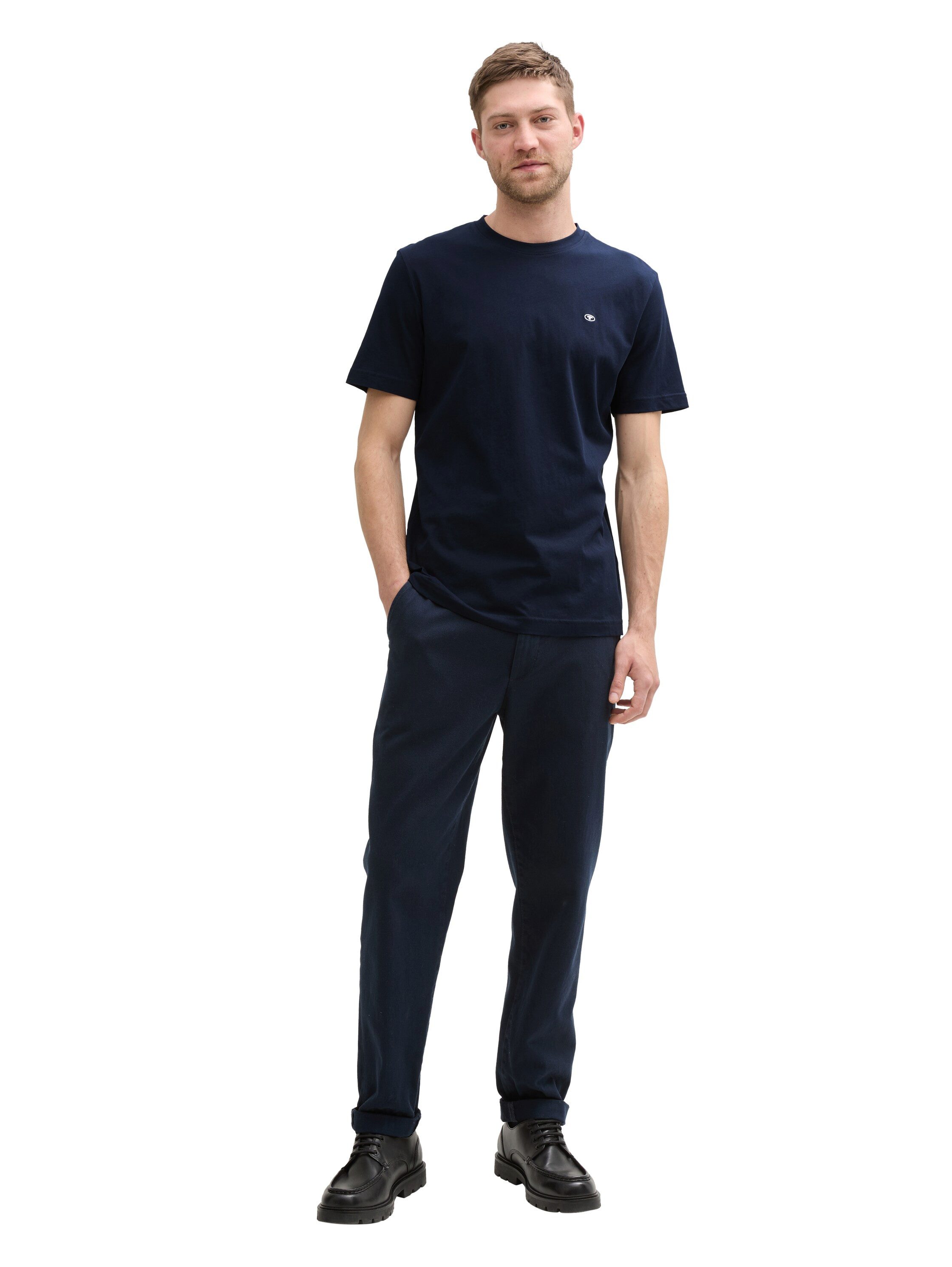 TOM TAILOR T-Shirt (Packung, 3-tlg) 3er Pack mit Logo-Stickerei