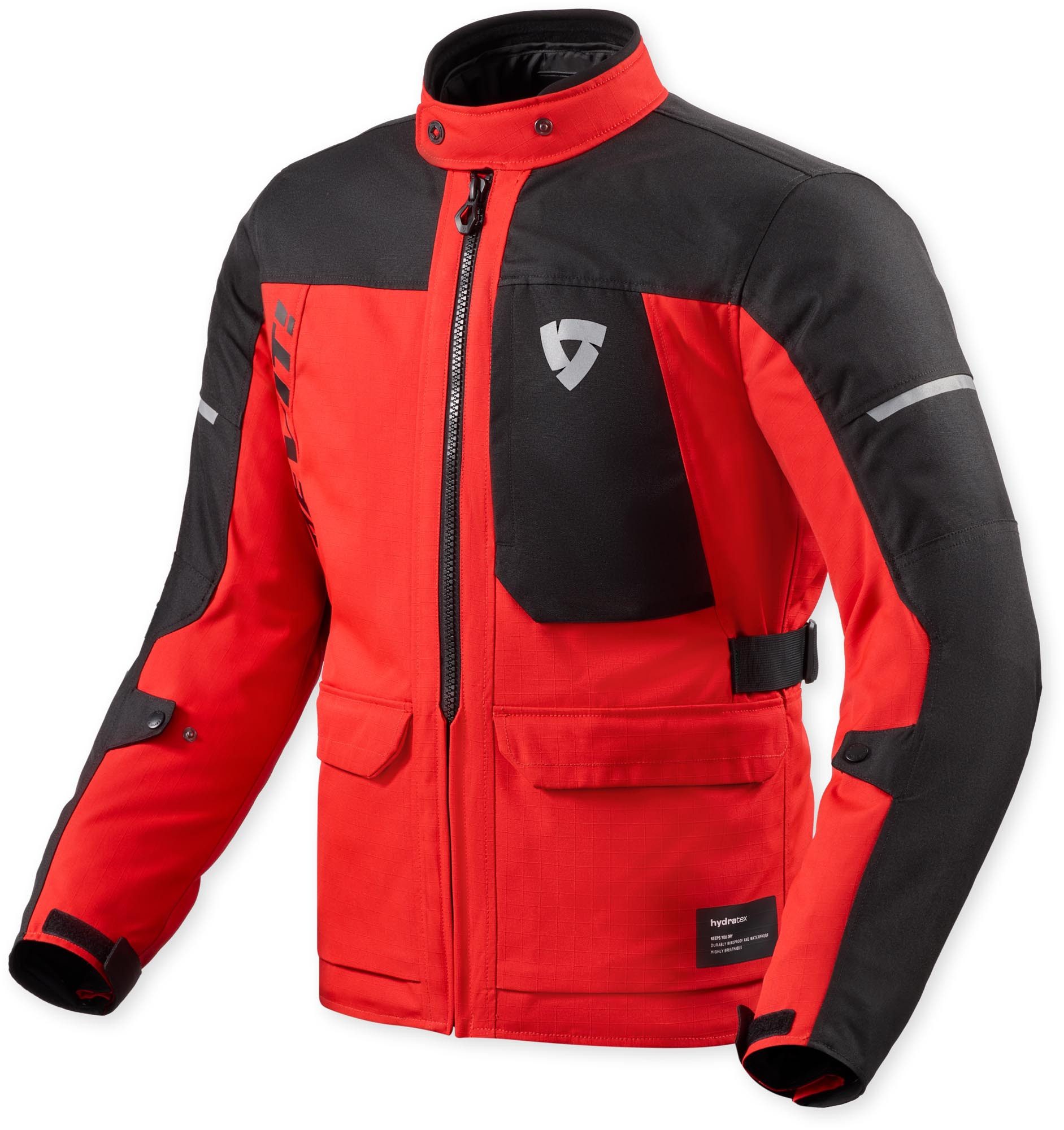 Revit Motorradjacke Convergent H2O wasserdichte Motorrad Textiljacke Rückenprotektor vorbereitet,Verbindungsreißverschluss,Ellenbogenp