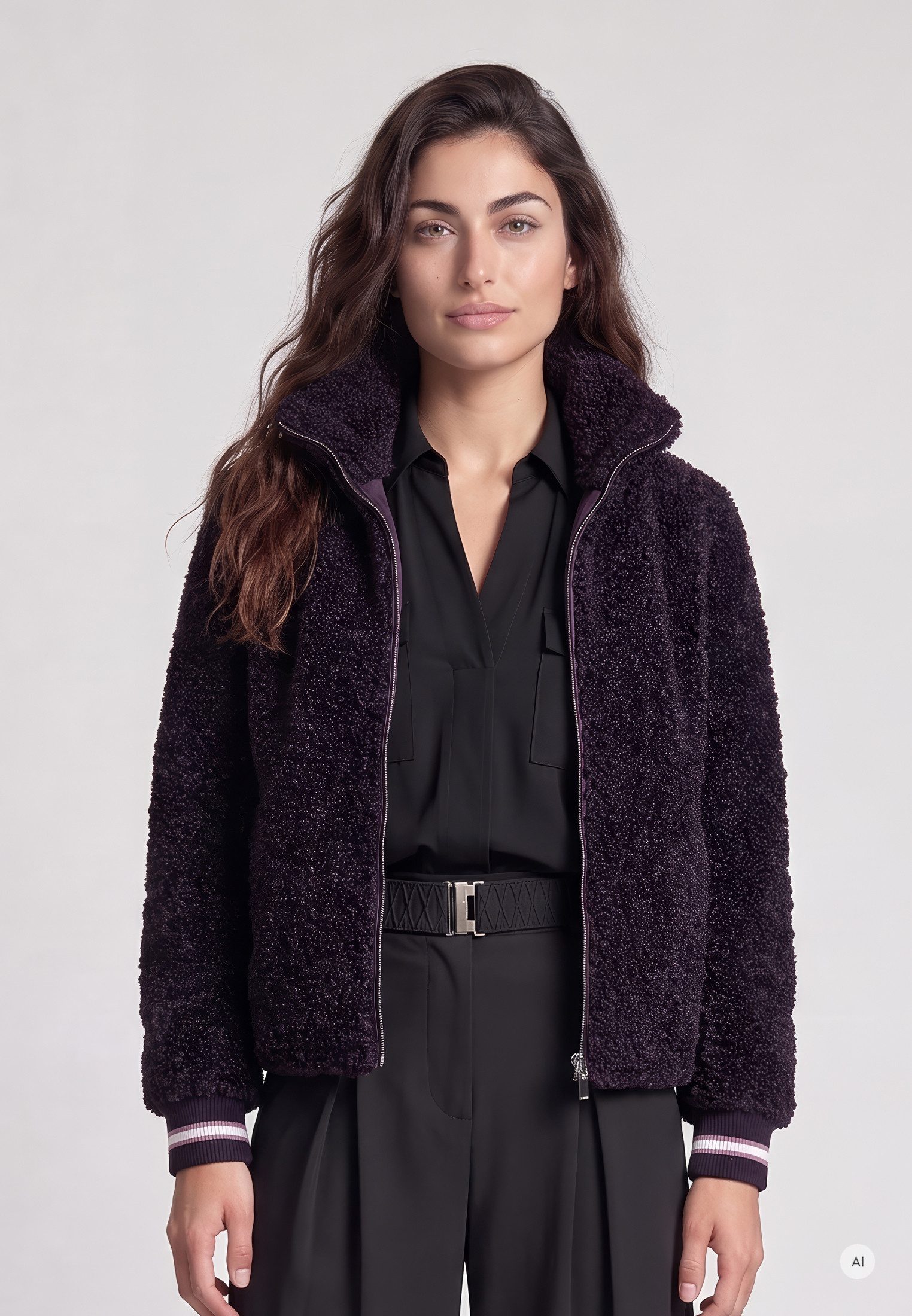MARC AUREL Blouson mit Streifen-Strick