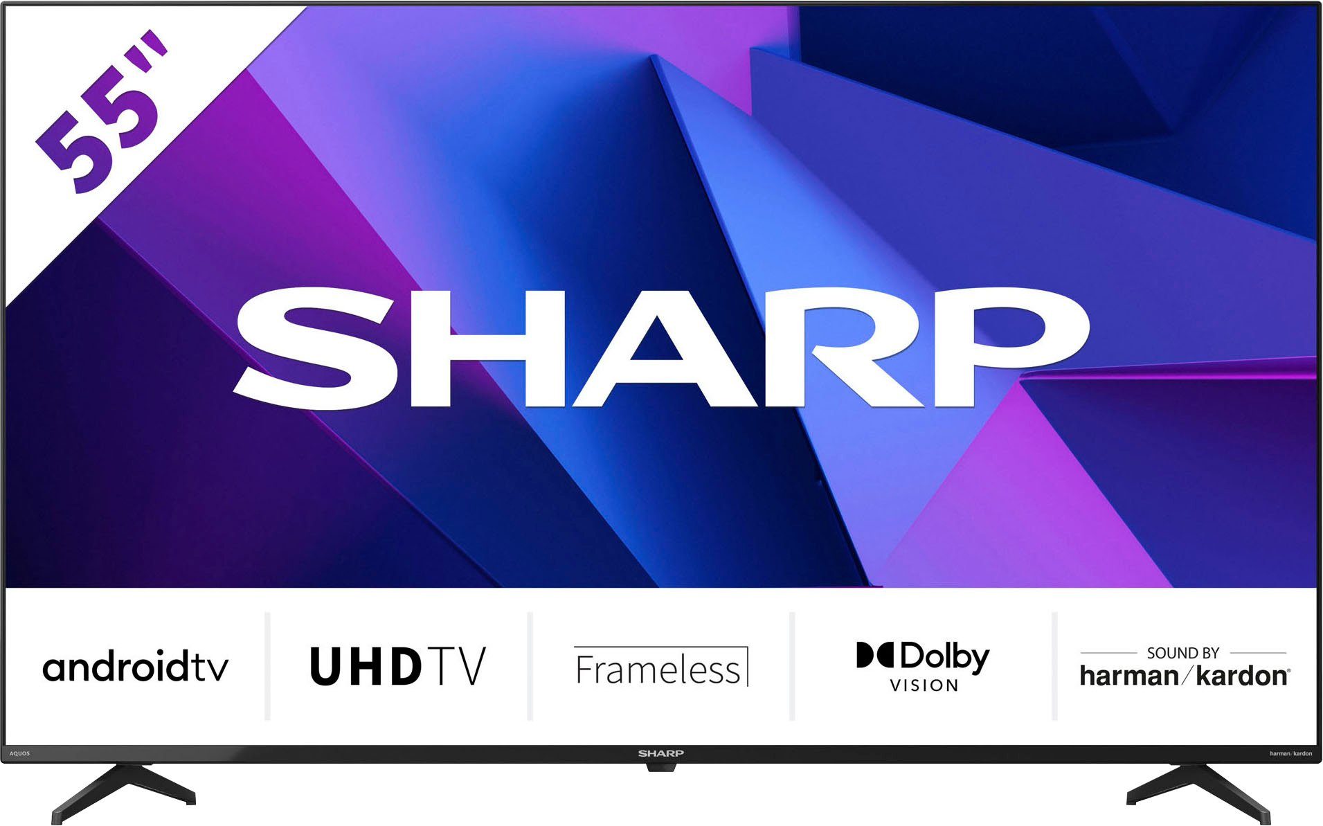 Sharp 4T-C55FNx LED-Fernseher (139 cm/55 Zoll, 4K Ultra HD, Android TV, Smart-TV)