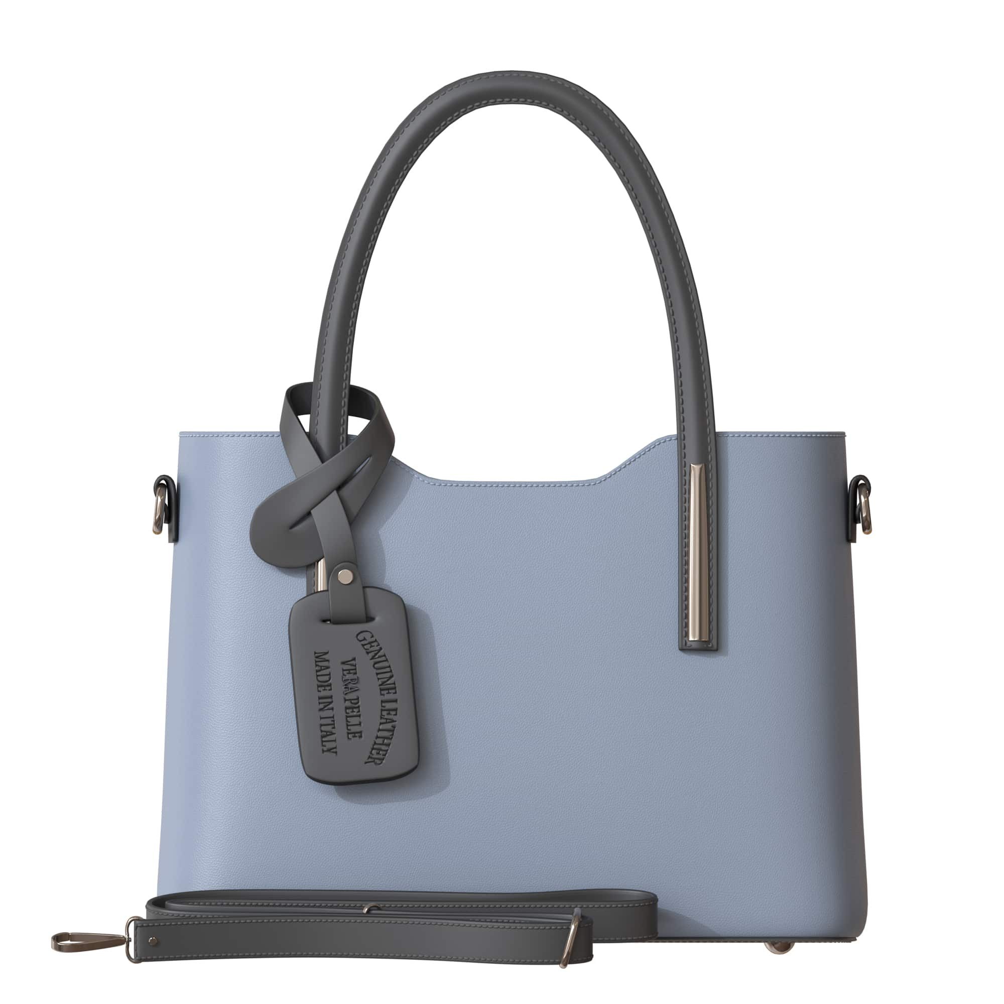 Henkeltasche Damen Hand Umhänge Henkel Tasche Feinstes Echt Leder 30637