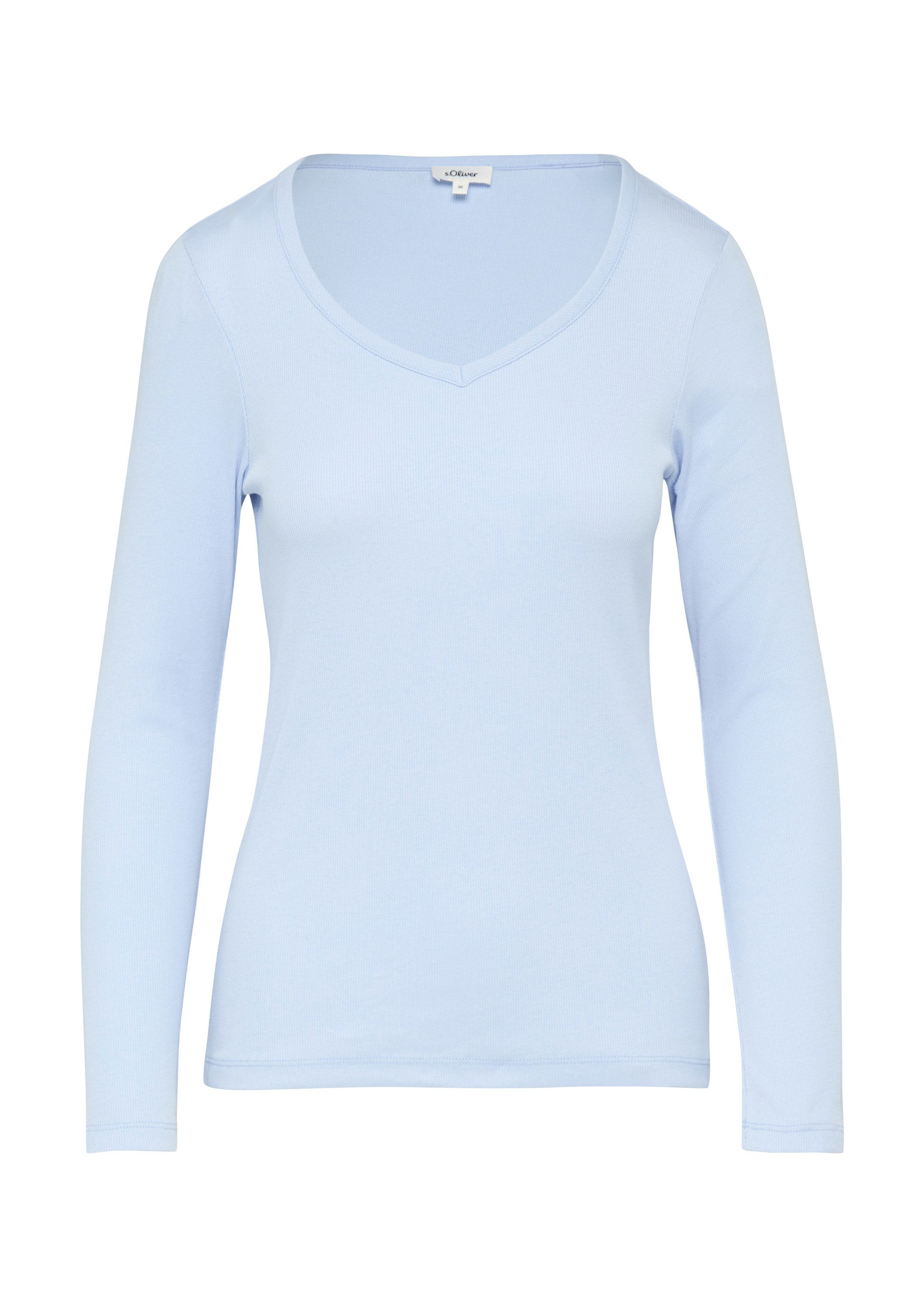 s.Oliver Langarmshirt T-Shirt Feines Jersey-Longsleeve mit günstig online kaufen