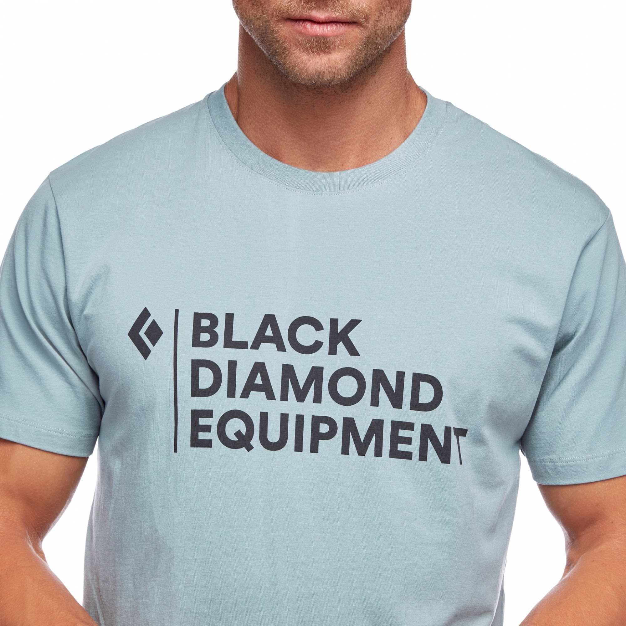 Diamond Tee M Black Black Blue Stacked Diamond T-Shirt Grey Logo Herren