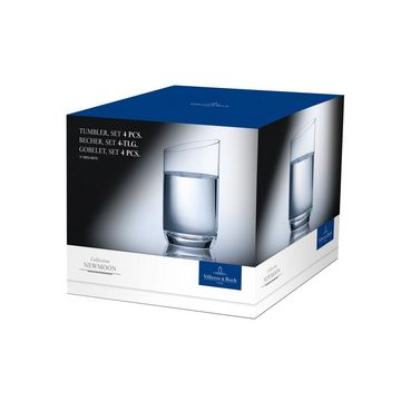 Villeroy & Boch Gläser-Set NewMoon Wasserglas-Set, 225 ml, 4-teilig, Glas