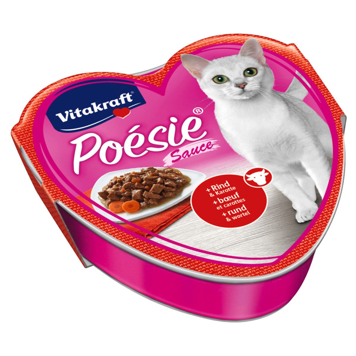 Vitakraft Poésie® + Rind & Karotte in Sauce 85 g, Nassfutter für: Katze