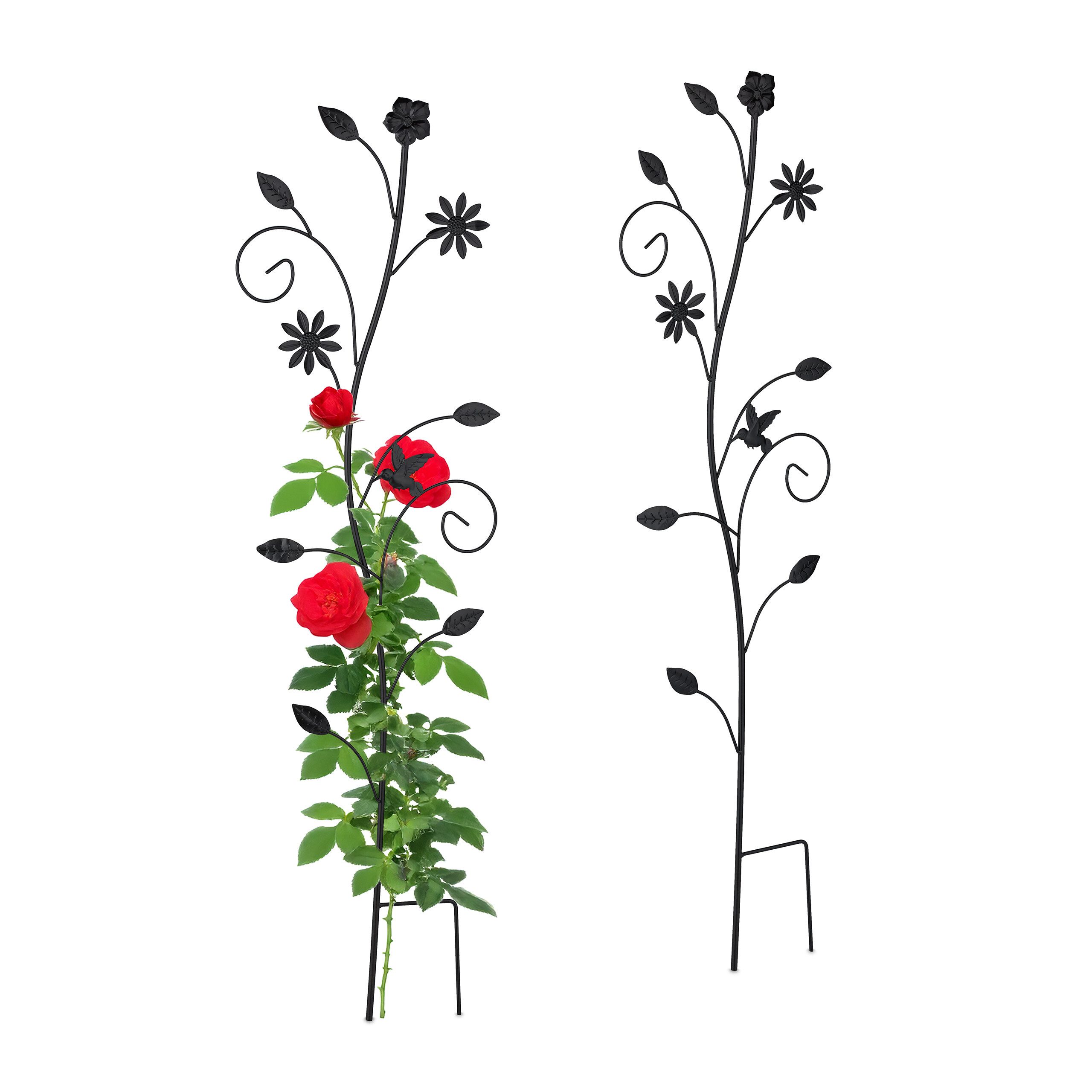 relaxdays Rankhilfe Rankgitter Blumendesign, 2er Set, günstig online kaufen