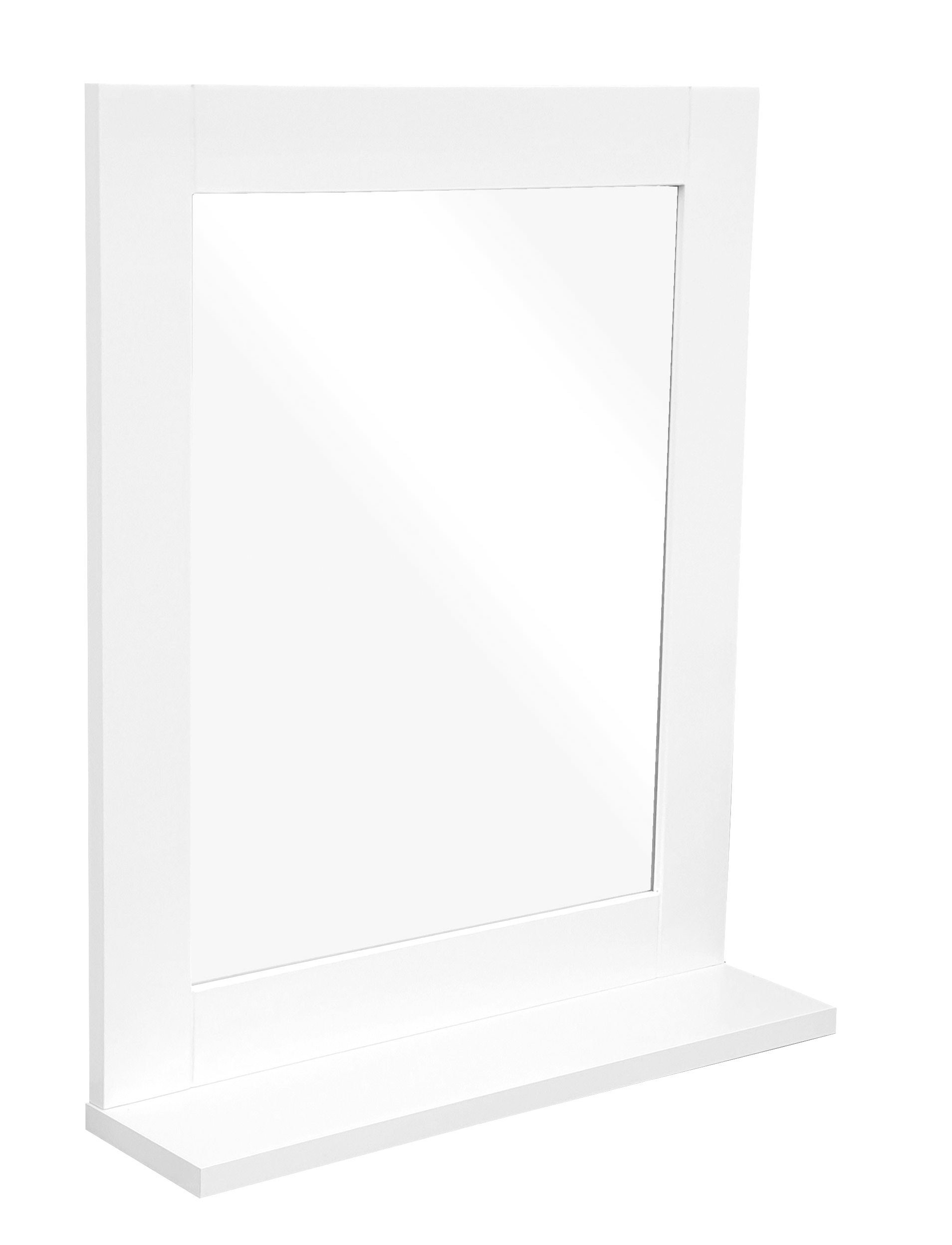 osoltus Badregal osoltus Hampton Badspiegel mit Ablage für kleine Badezimmer weiß
