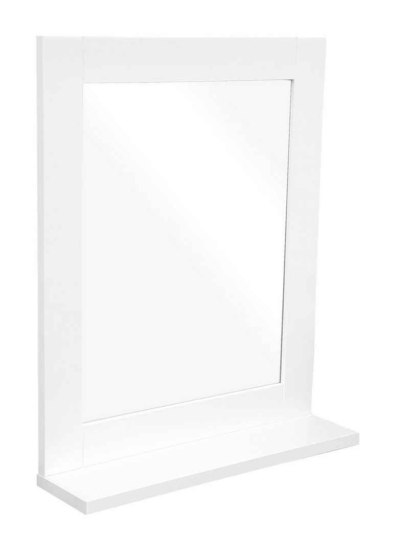 osoltus Badregal osoltus Hampton Зеркало для ванной комнаты mit Ablage für kleine Badezimmer weiß