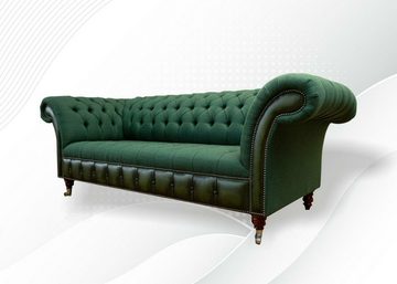 JVmoebel Chesterfield-Sofa Grüner Chesterfield Dreisitzer Luxus Möbel Posltermöbel Design Neu, Made in Europe