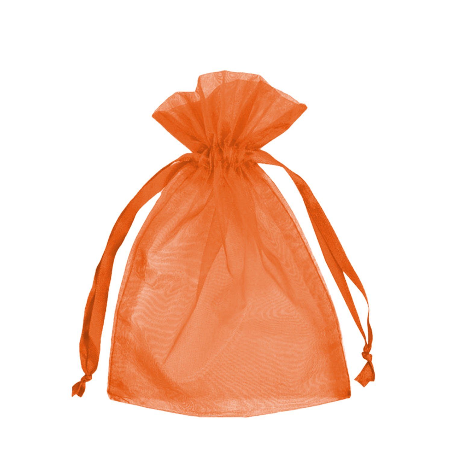 Kopper-24 Ремесленные бусы Organzasäckchen - Orange - 100 Stück, Halb-Transparent