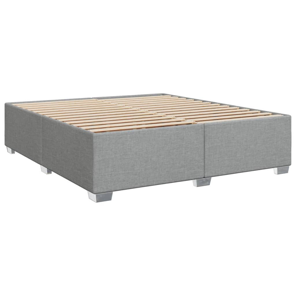 vidaXL Bett Bettgestell ohne Matratze Hellgrau 200x200 cm Stoff