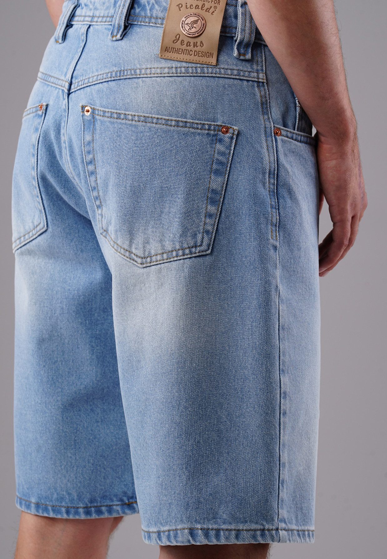 PICALDI Jeans Jeansshorts Zicco 471 Diamond - Relaxed Fit Icewashed Sky (1-tlg) Vintage-Look