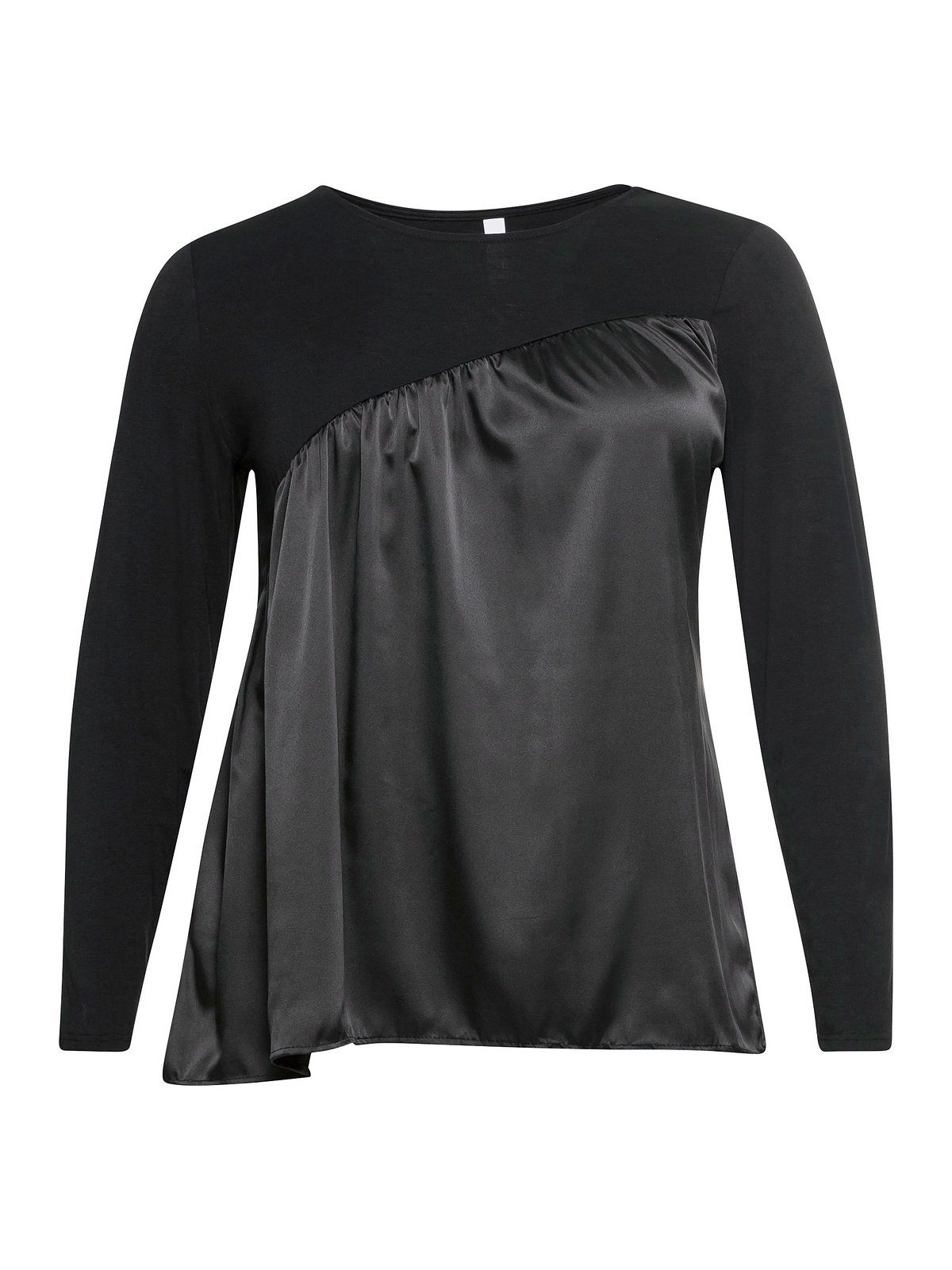 Damen Shirts Sheego Langarmshirt Shirt mit Teilungsnaht, im A-Linien-Schnitt