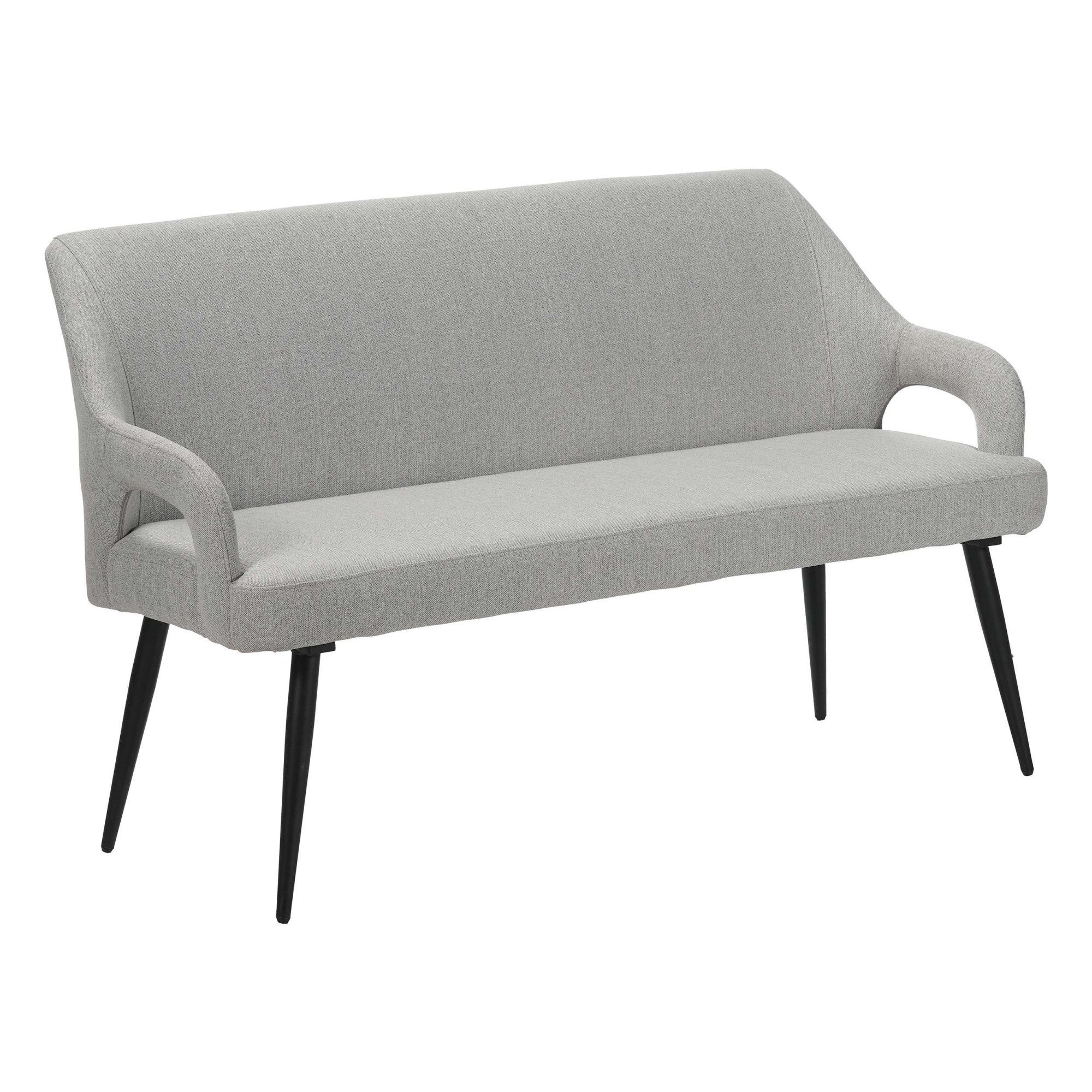 OTTO home Essbank Darragh, schwarze Metallbeine, pflegeleichter Webstoff Bezug, Breite 140 cm