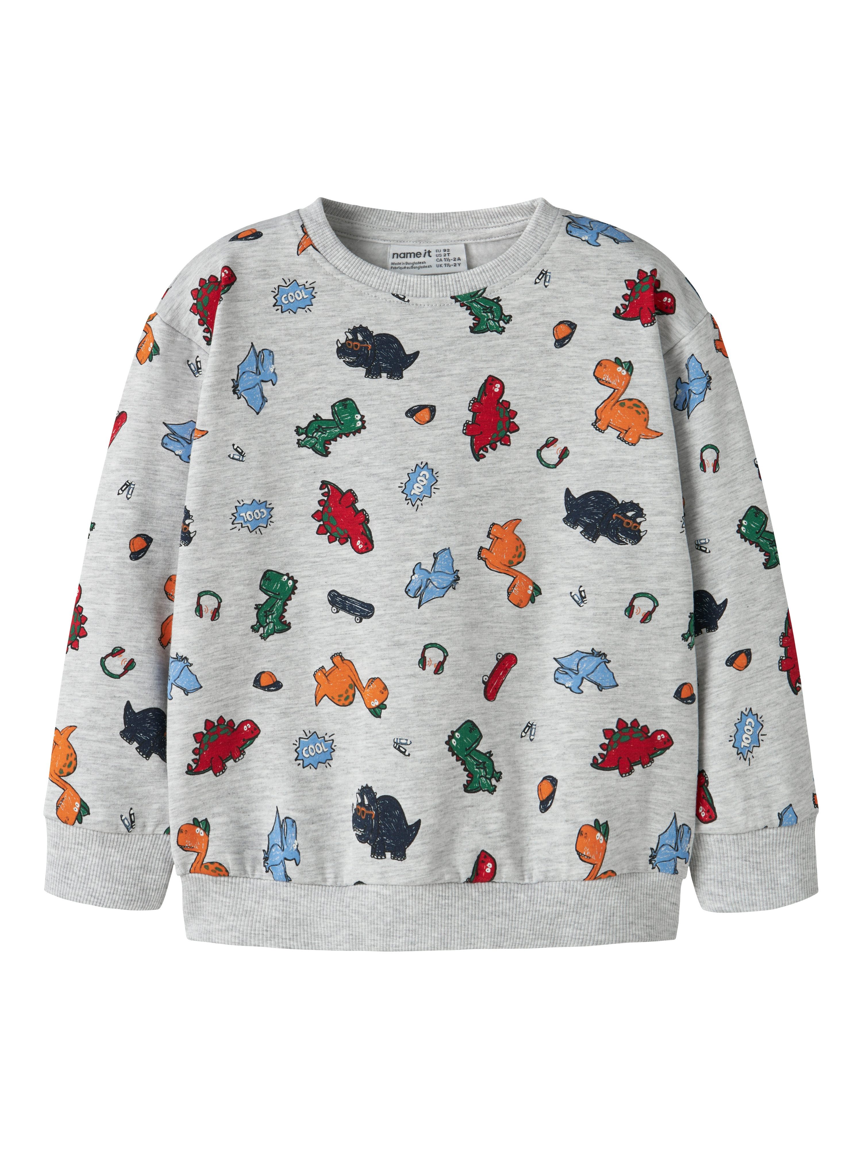 Name It Sweatshirt NMMLEON LS NREG SWEAT BRU BOX Baumwollmischung, regular fit